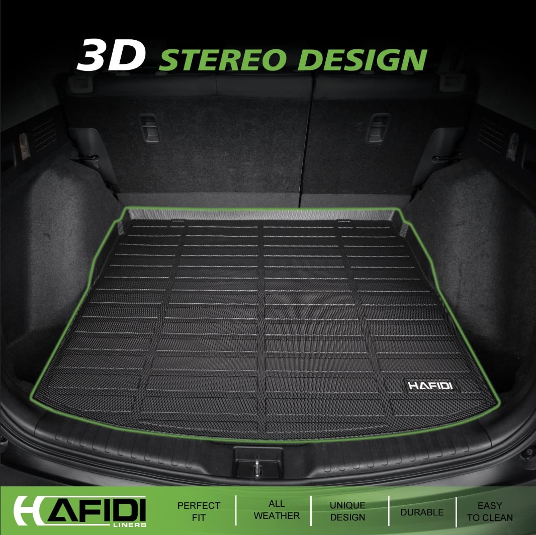 HAFIDI® Floor Mats & Cargo Liner Set Fit for 2020-2025 2026 Volkswagen Atlas Cross Sport (5 Passenger) All Weather Protection TPE Anti-Slip Car Floor Liners VW Atlas Cross Sport Accessories -Black