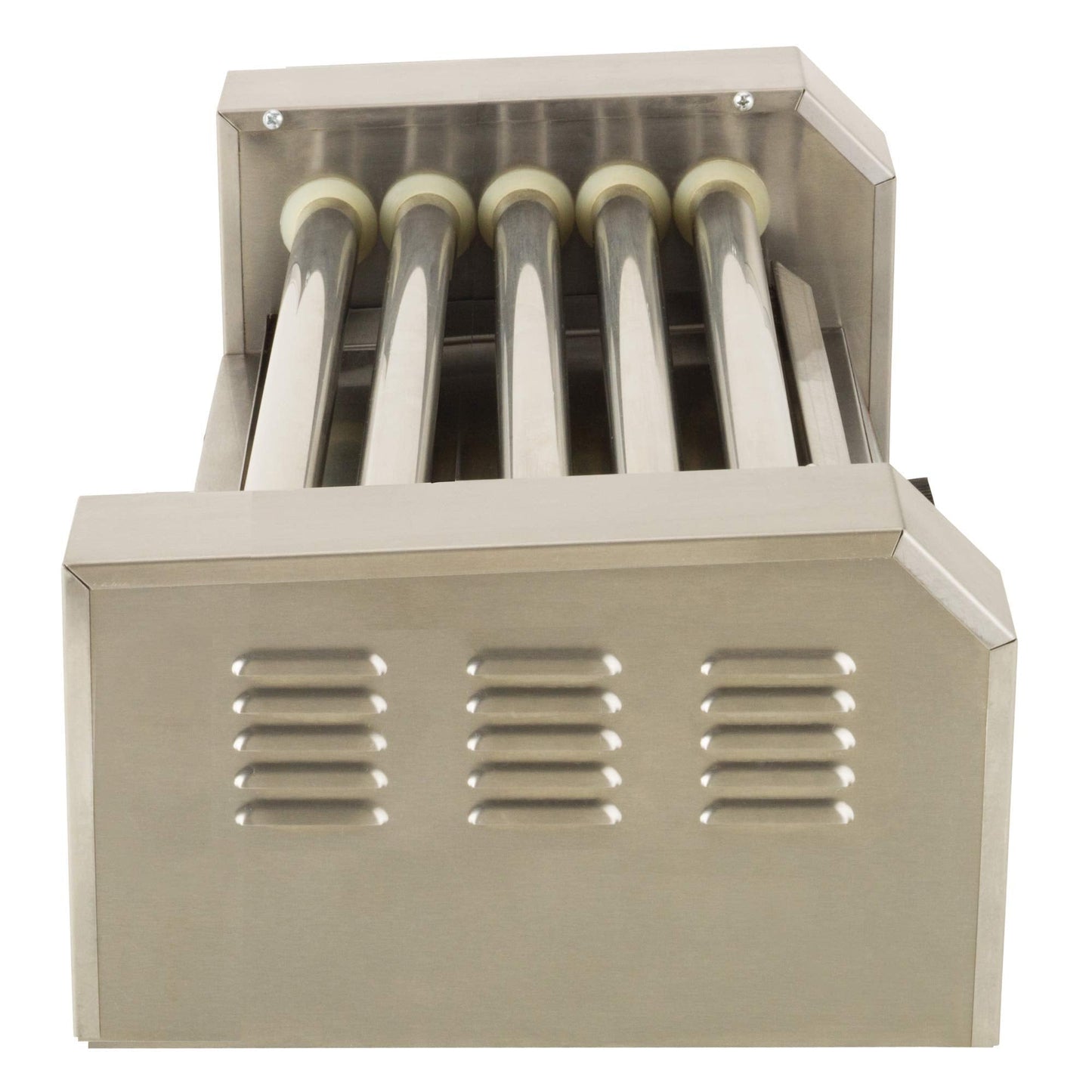 RollerDog Funtime RDB12SS Stainless Steel Non Stick Hot Dog Roller Grill with Drip Pan with Dual Temperature Controls