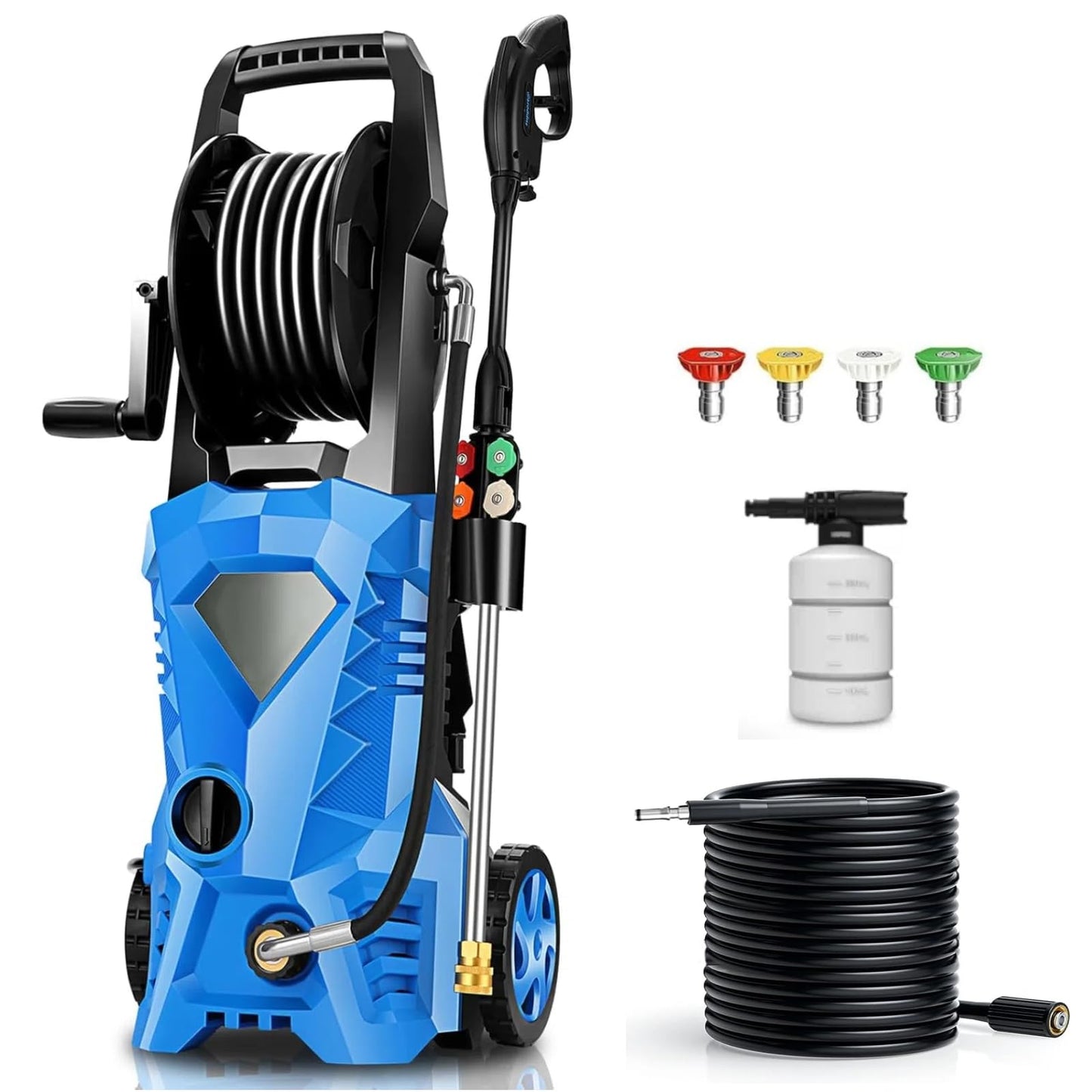 Imdot 5000PSI Electric Pressure Washer 2026 2.8GPM High Power Washer with 4 Pressure Nozzle and Soap Bottle for Home, Car Washing, Fence Cleaning, Patio (Blue)