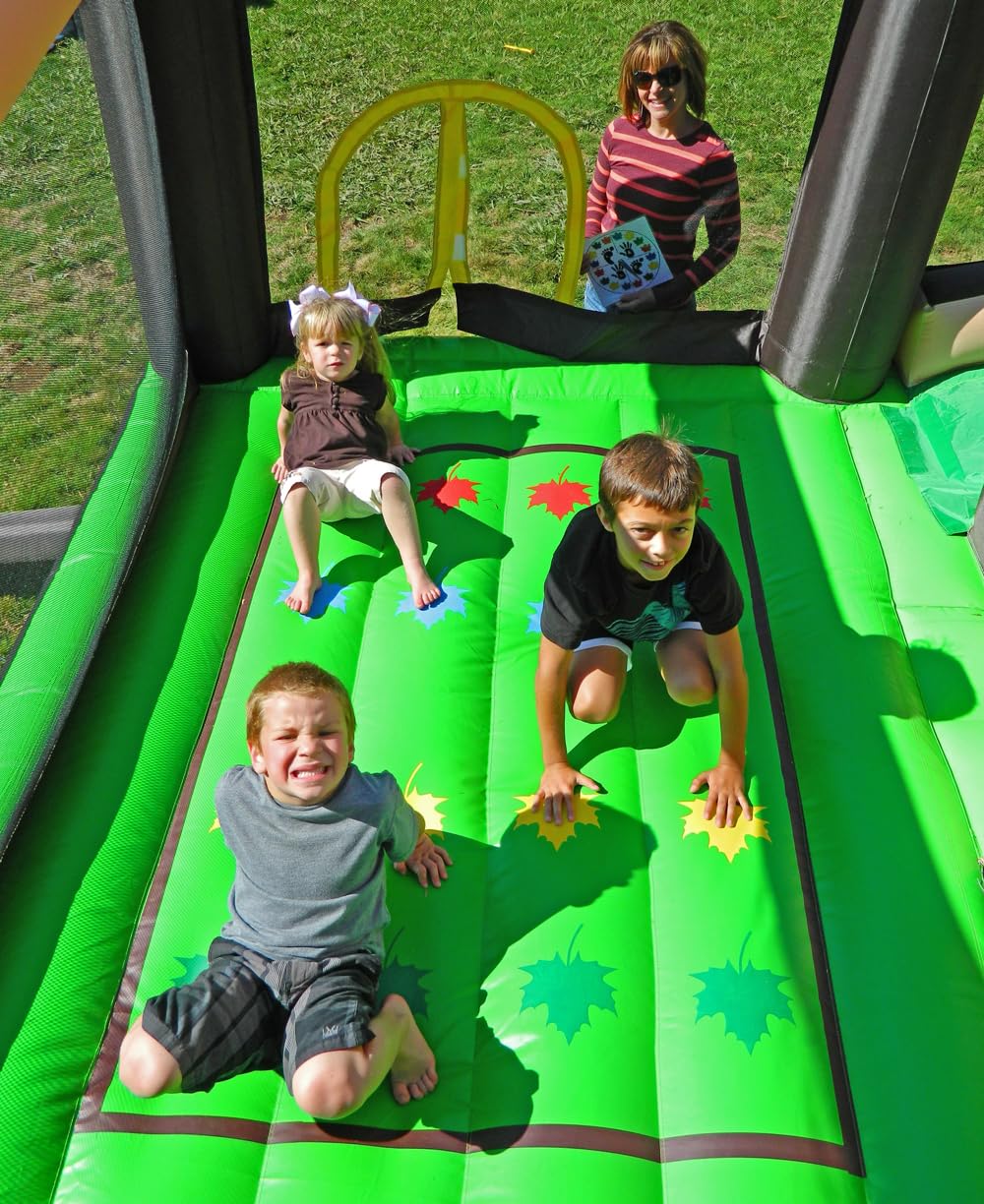 Island Hopper Fort All Sport 7-in-1 Kids Inflatable Bounce House – Climbing Wall, Slide, Soccer Goal, Basketball Hoop & More – Outdoor & Indoor Bounce House with Durable PVC & Fast Setup