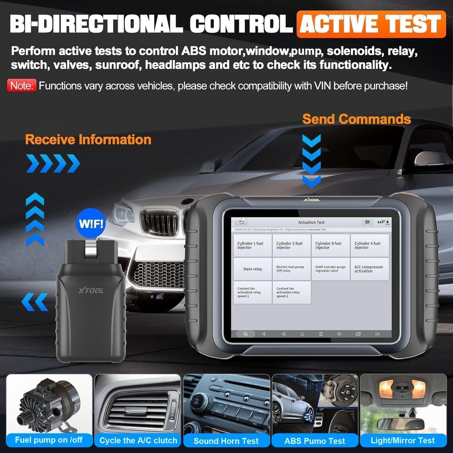 XTOOL D8W Wireless Bidirectional Scan Tool, AI-Assisted OBD2 Scanner with Topology, 3-Year Updates, ECU C0ding, PMI, 42+ Resets, Full Diagnostic Scanner for Car, Crankshaft Relearn, FCA/CAN FD/DoIP