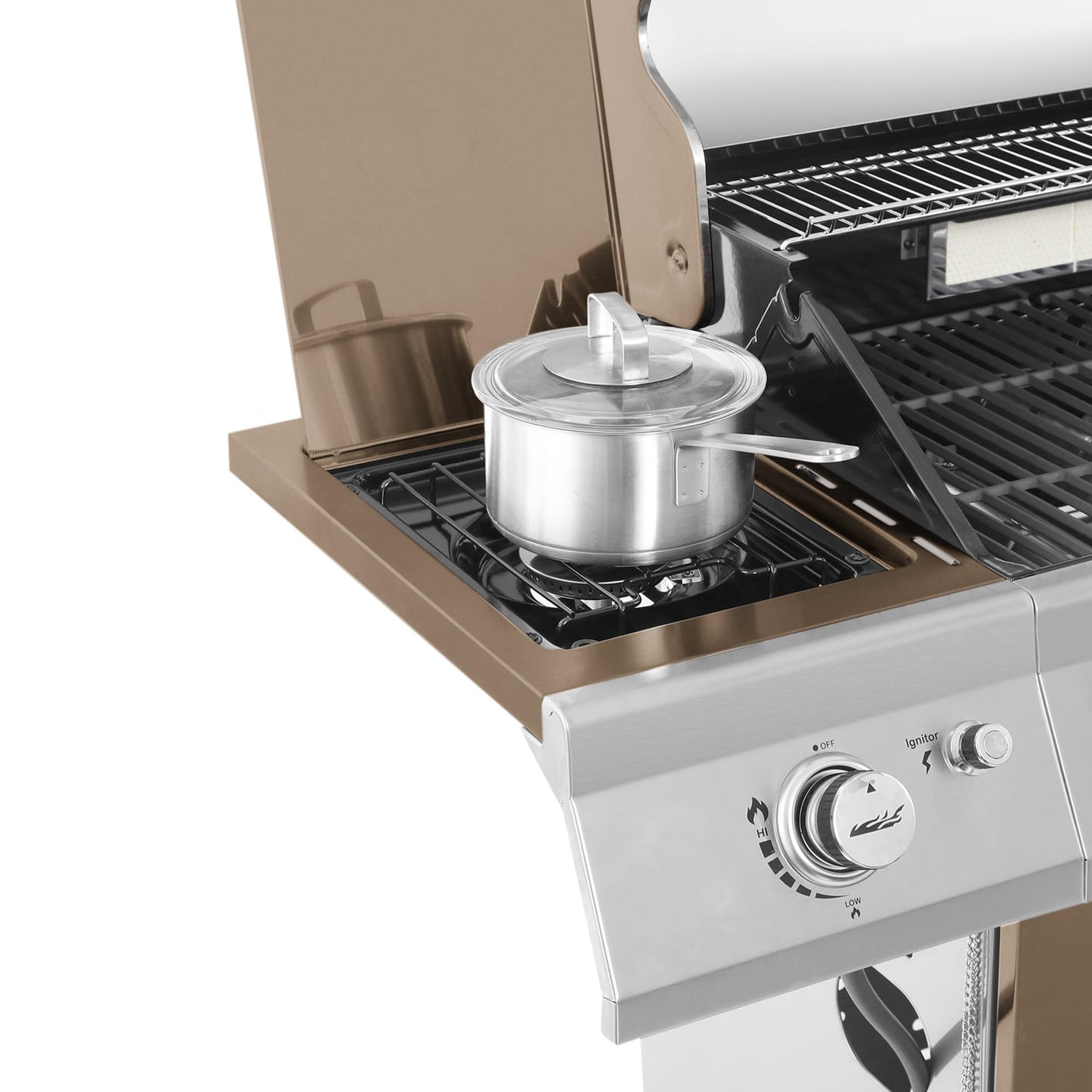 Royal Gourmet GA5403C 5-Burner Propane Gas Grill with Side Burner & Warming Rack, Outdoor BBQ Grill with 74,000 BTUs Output & 738 Sq. in. Cooking Area for Outdoor Barbecue, Coffee