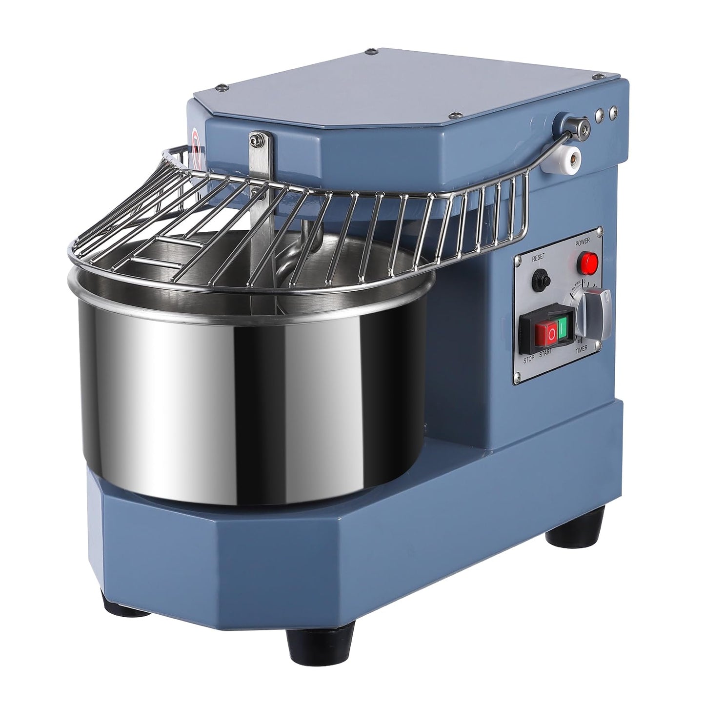Commercial Dough Mixer 10.5Qt, 650W Dual Rotating Dough Kneading Machine with Stainless Steel Bowl, Security Shield & Timer, Heavy-Duty Commercial Stand Mixer for Bakeries Pizzeria