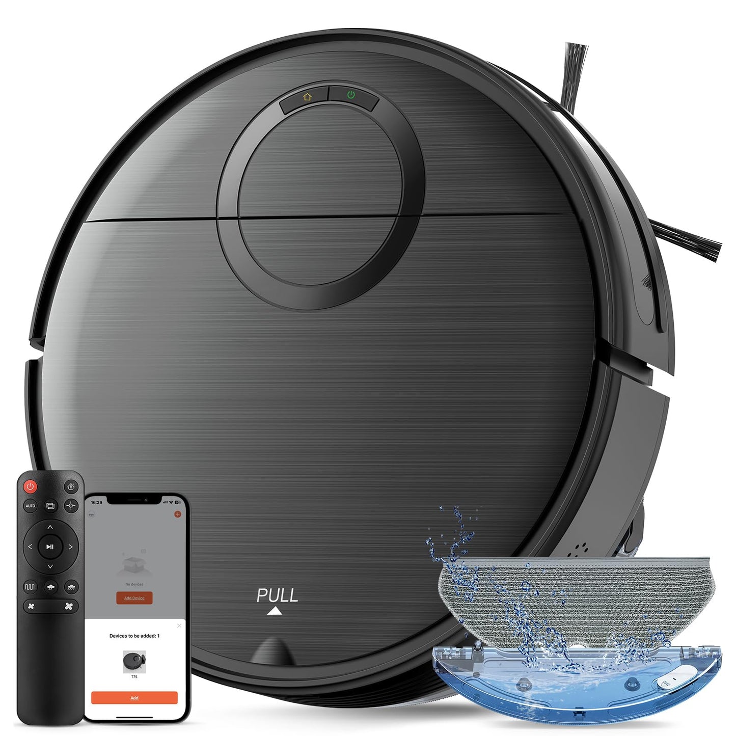 UMMUND Robot Vacuum, 2 in 1 Robot Vacuum and Mop Combo with Schedule, 2000Pa Suction, Wi-Fi/App/Remote, Self-Charging, Ideal for Hard Floor, Pet Hair, Low-Pile Carpet