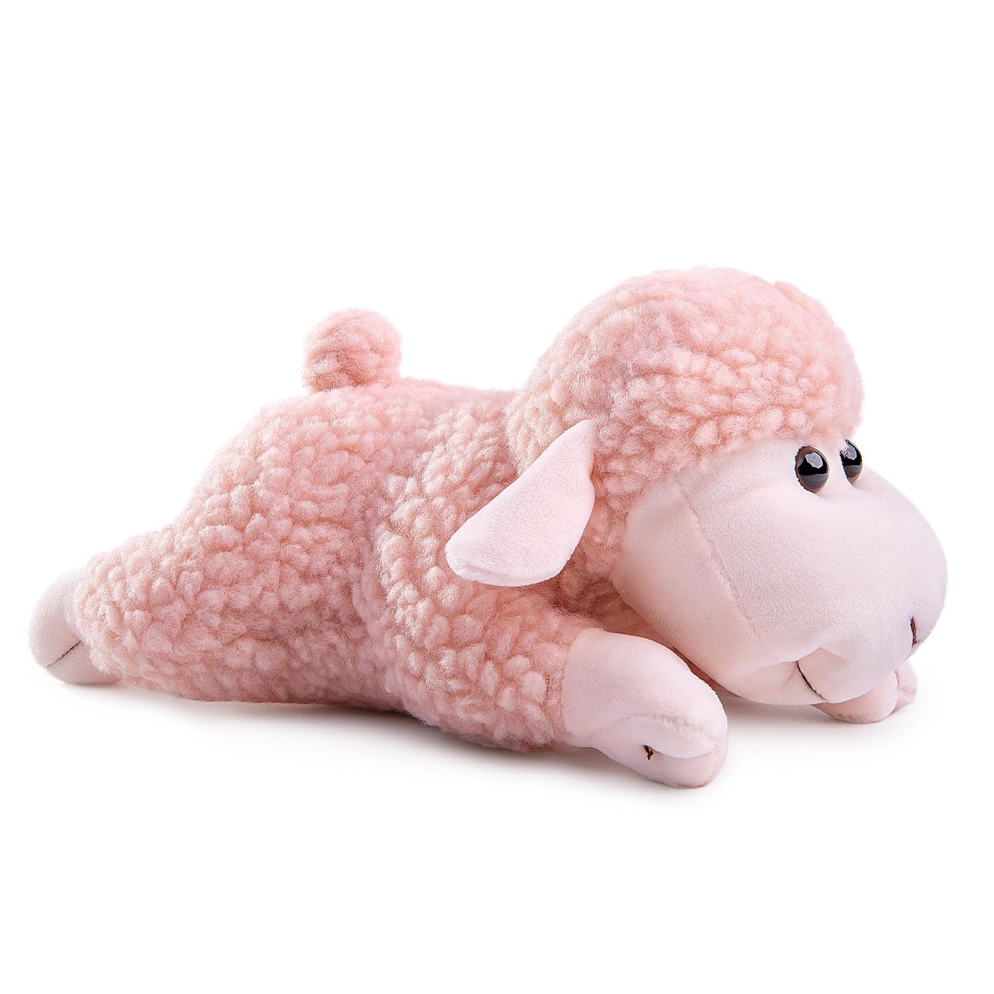 Tiny Heart Lamb Stuffed Animal Sheep Plush Toy 3 Pcs Cute and Super Soft Nursery Home Decor Bedroom Small Gift for Kids Boys and Girls Companions Pink