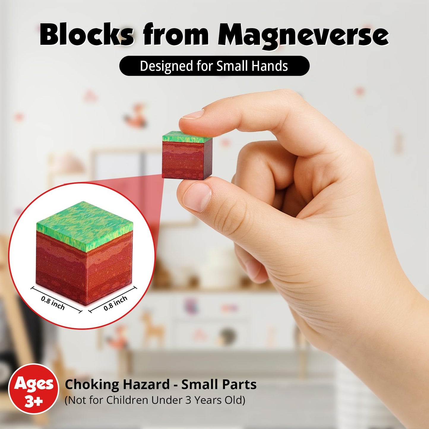Magneverse 200 PCS 0.8in Magnetic Blocks - Magnet Toys for Boys, Magnetic Building Blocks Cubes, Stacking Magnets, School STEM Toys Birthday Gifts for Boys and Girls Age 3+ Years Old (Theme: Portal)