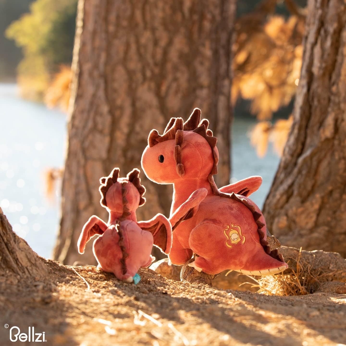 Bellzi Fire Dragon - 11.5" Cute Stuffed Animal Plush Toy - Adorable Soft Dragon Toy Plushies and Gifts - Perfect Present for Kids, Babies, Toddlers - Draggi