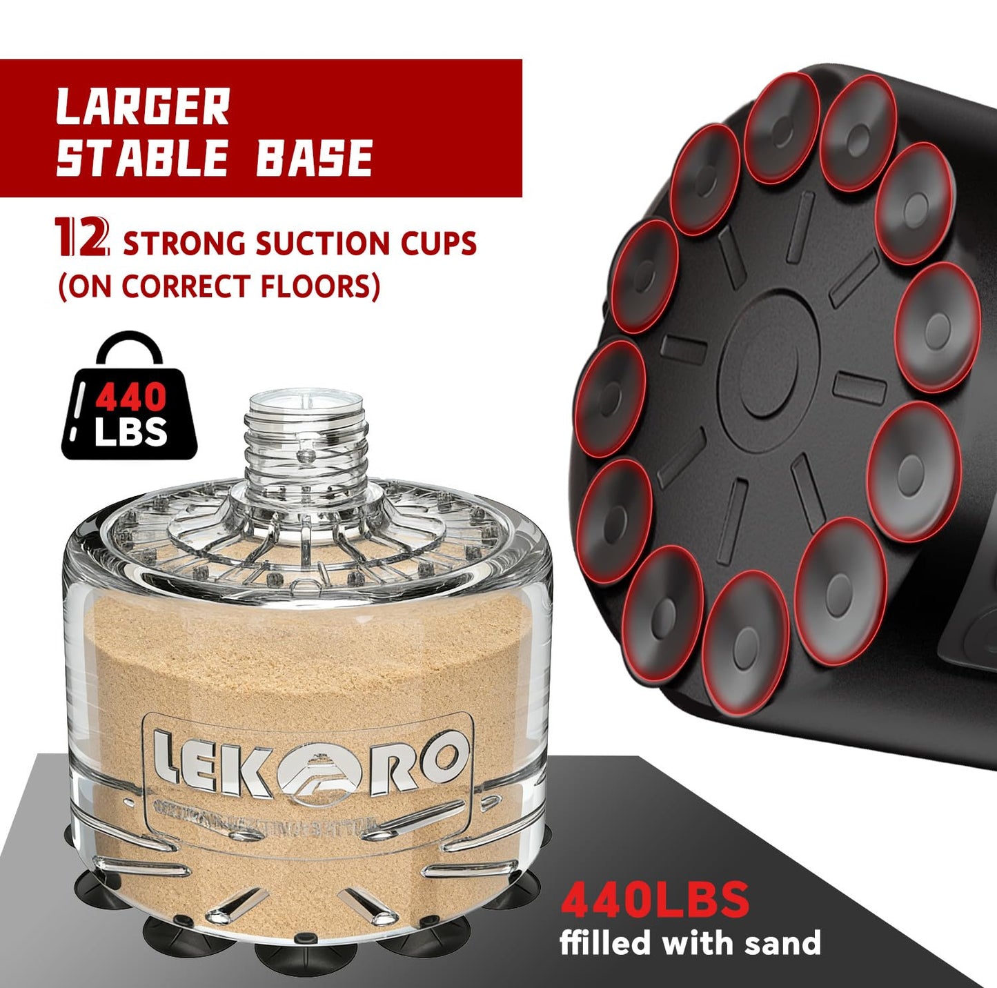 Freestanding Adjustable Punching Bag for Adults - 69" | Black Free Standing Training Heavy Bag with Suction Cup Base | Ideal for Martial Arts, Boxing, Kickboxing and Cardio Workouts
