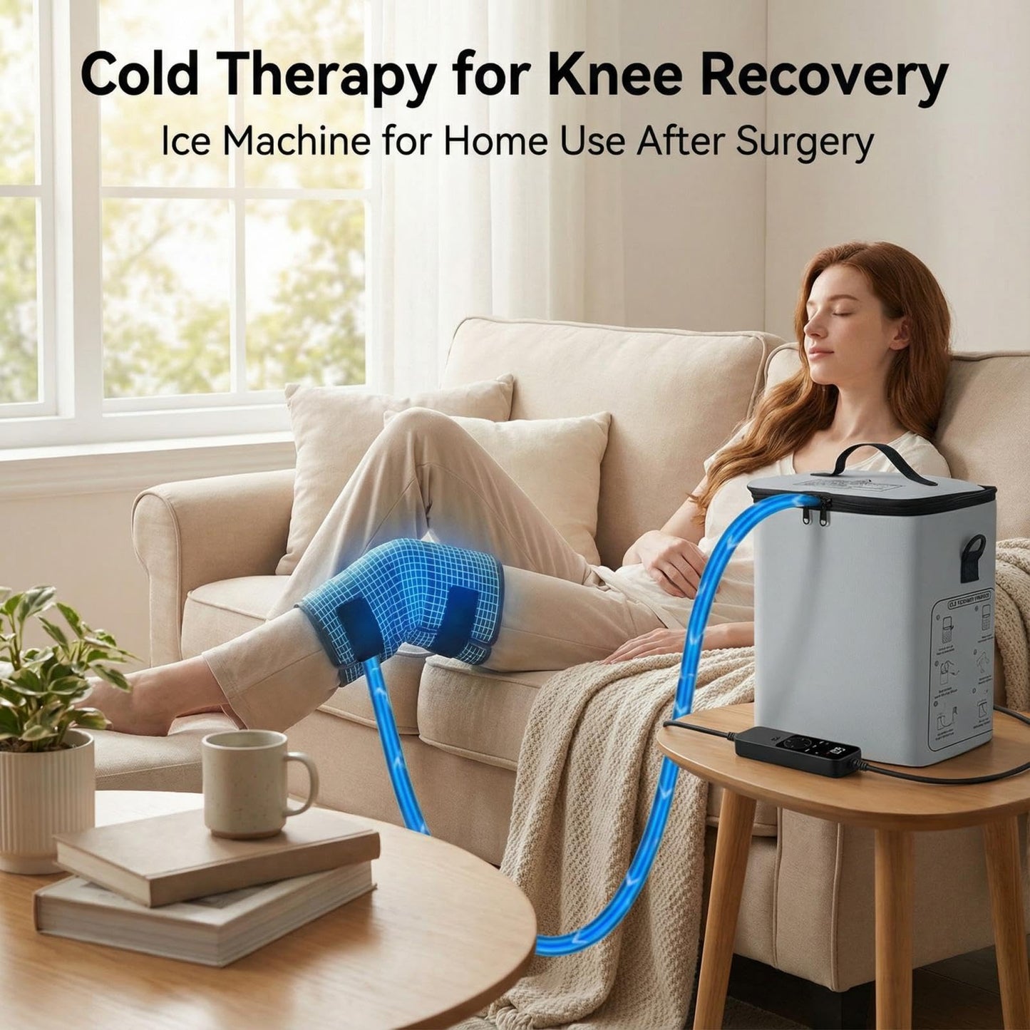 Ice Machine for Knee After Surgery – 19 QT (18L) Cold Therapy System with Timer, 5 Speeds – Circulating Cold Water for Knee, Back, Shoulder Pain Relief & Post-Surgery Recovery (Dad Gifts & Mom Gifts)