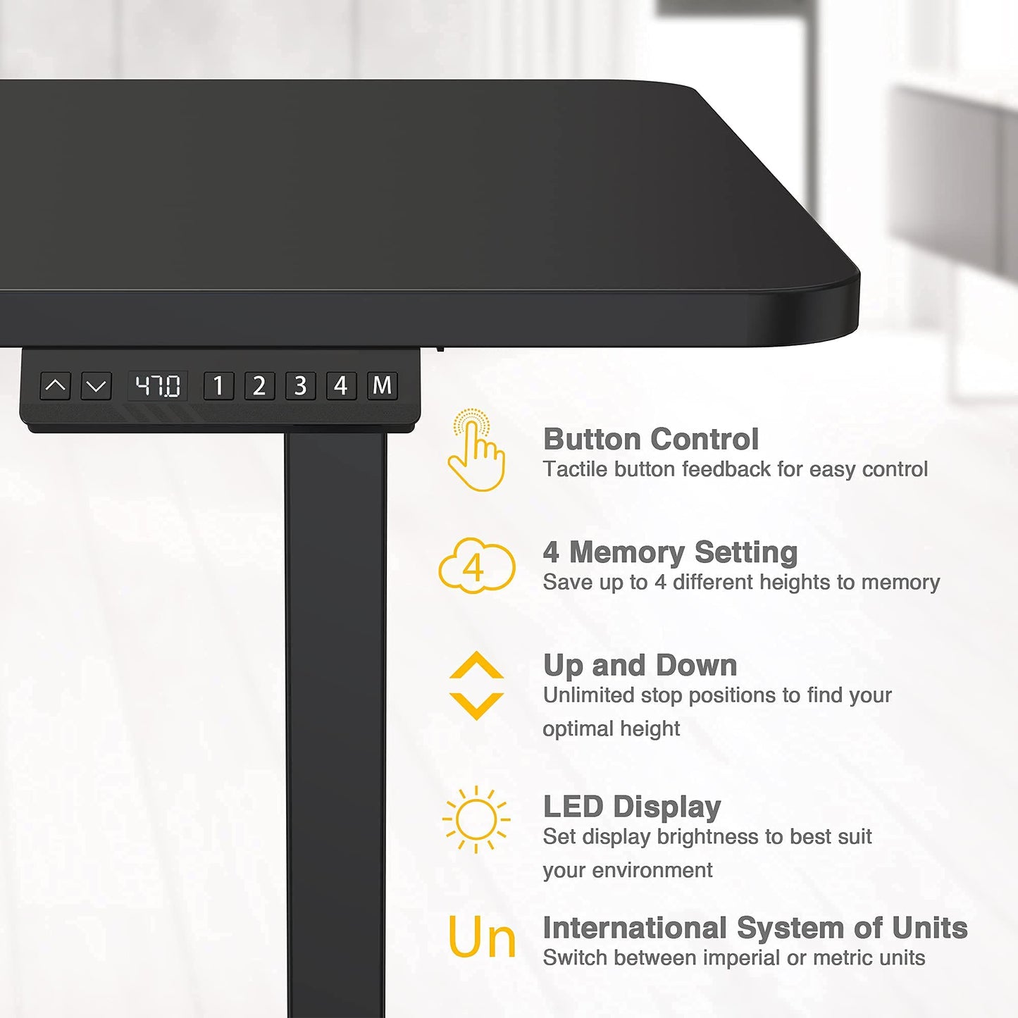 AVLT 47″ Electric L-Shaped Standing Desk (65 "x 70.9") – Motorized Triple-Motor Height Adjustable Sit-Stand Corner Workstation, Swappable Mid-Foot Design, Frame Only (Black)
