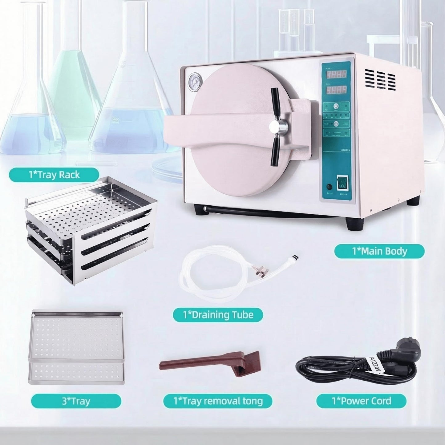 DACAT-RICHFU 18L TR250C Lab Autoclave with Drying Function Water Storage Tank