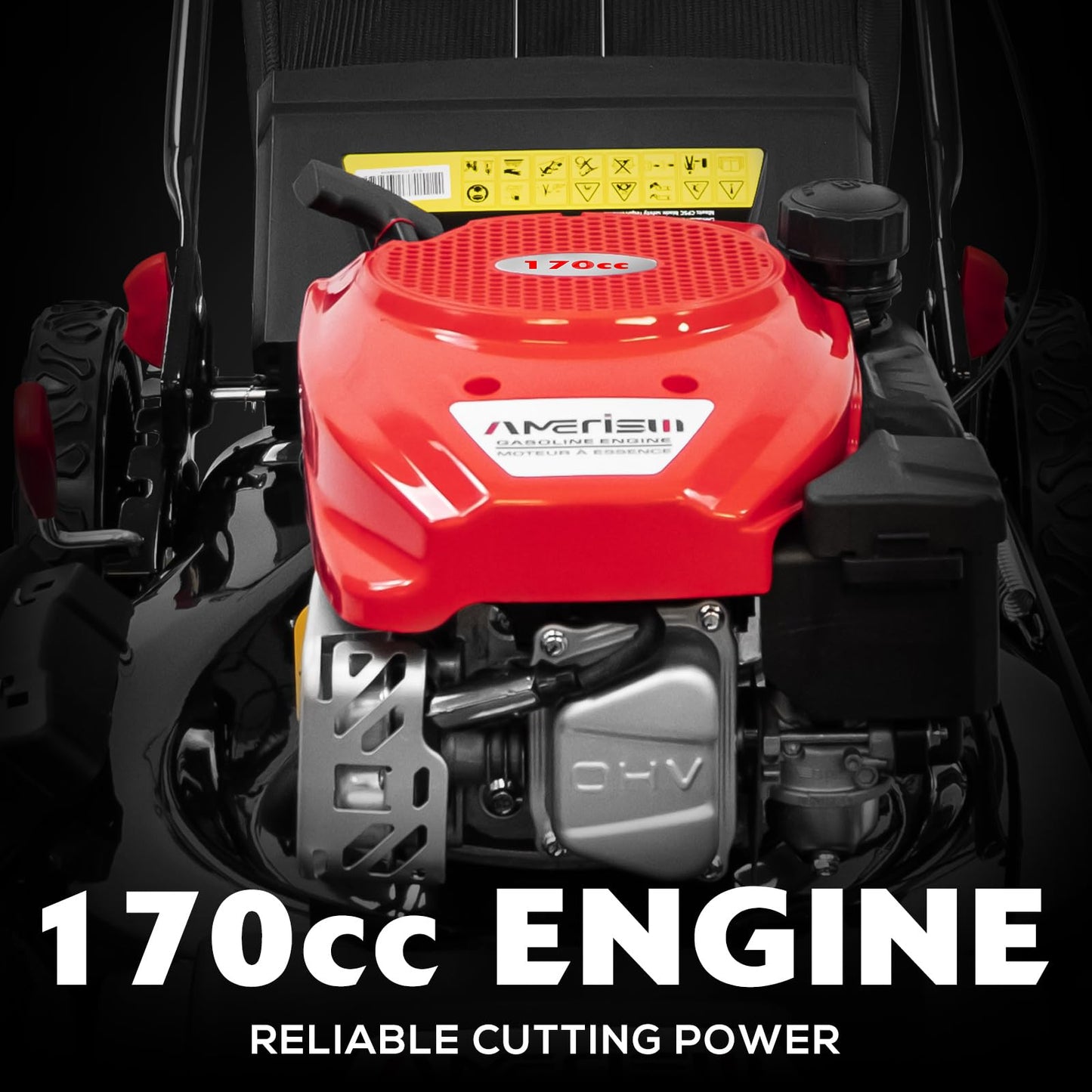 AMERISUN Self Propelled Gas Lawn Mower, 21" with 170cc 4-Cycle OHV Engine 3-in-1 RWD Self-Propelled Lawn Mower (AV8621S1)