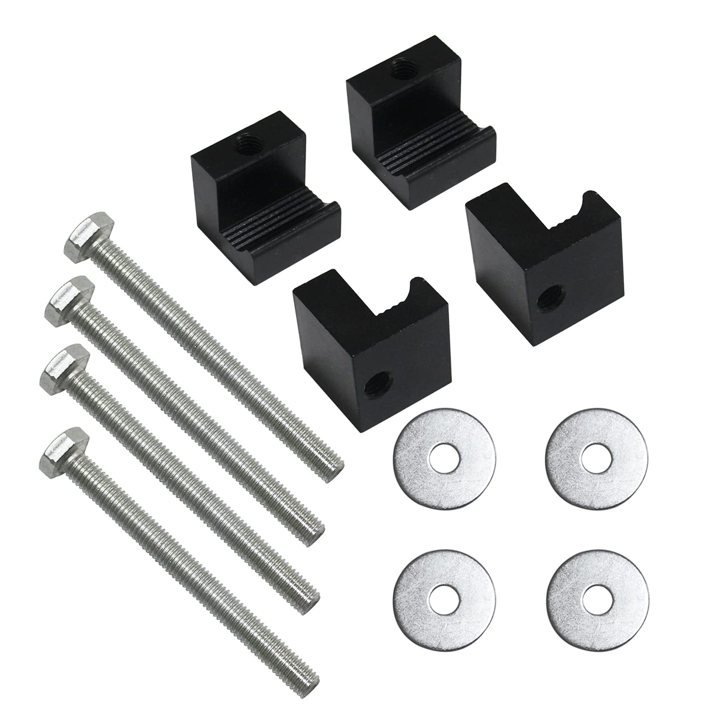 WnSEu MSCRP Aluminum Mounting Clamps for Pickup Truck Tool Box Mount Tie Downs J Hook Crossover Tool box Pickup 4pcs