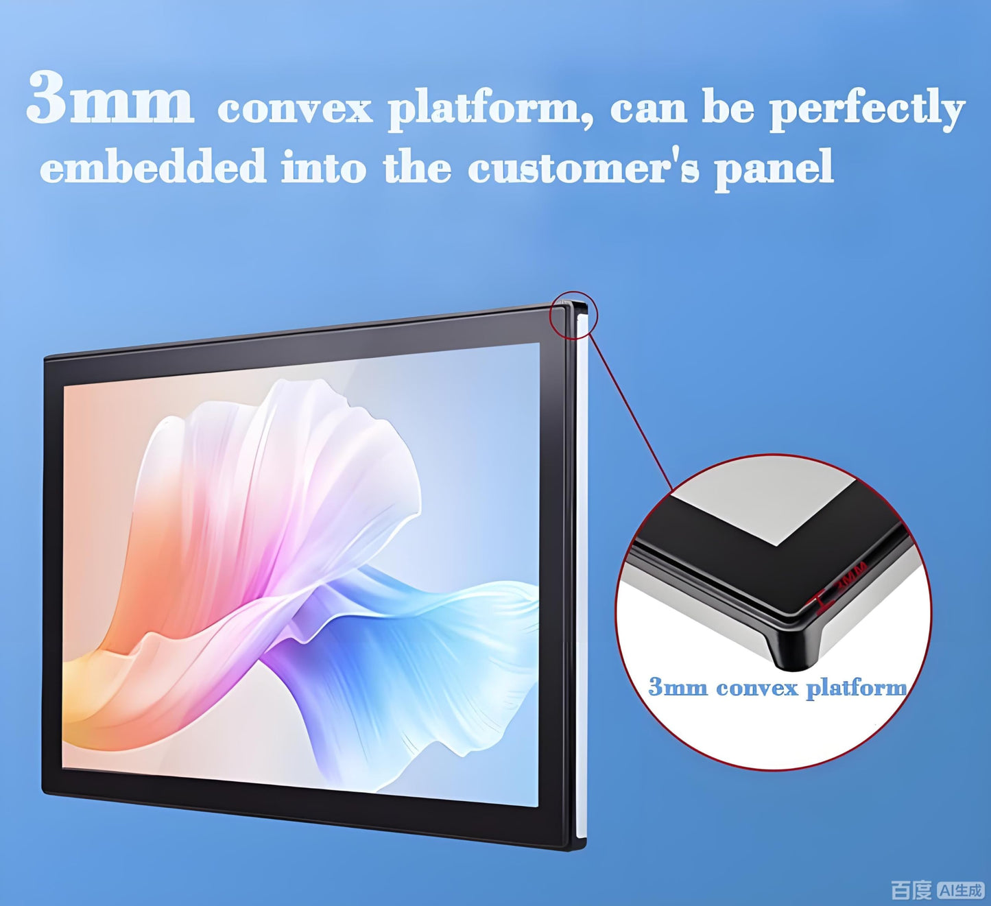 RIUIIN 21.5 Inch Open Frame Capacitive Touchscreen Monitor, 1920x1080 Resolution 16:9 Aspect Ratio Waterproof,VESA+Panel Mount, for Kiosk, Automation, POS，Vending，HMI and Digital Signage 7x24h Work