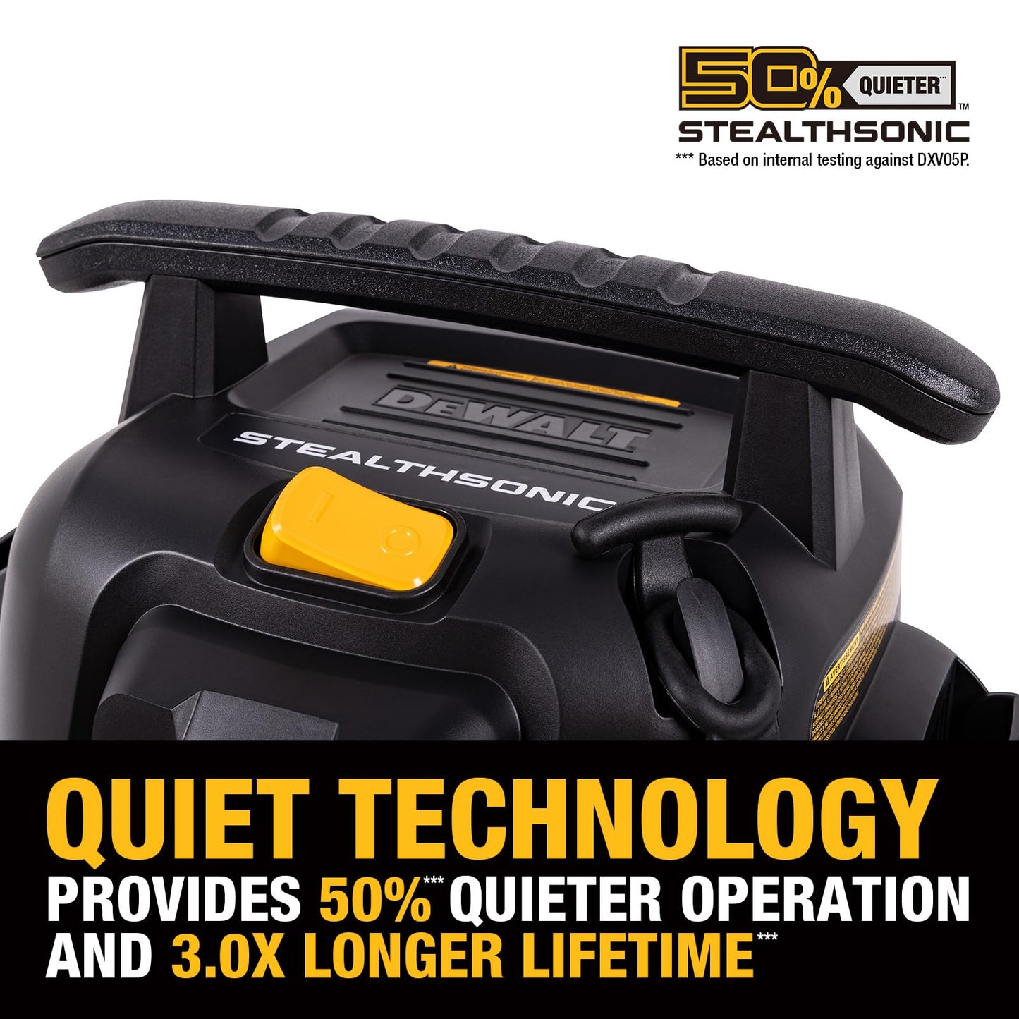 DEWALT Stealthsonic Shop Vacuum Wet and Dry, 5 Gal 4 HP Ultra-Quiet Vacuum Cleaner with Complete Accessory Kit and 6 Bonus Dust Bages - Ideal for Home, Jobsite, Workshop, Garage, Car DXV05P-QTA