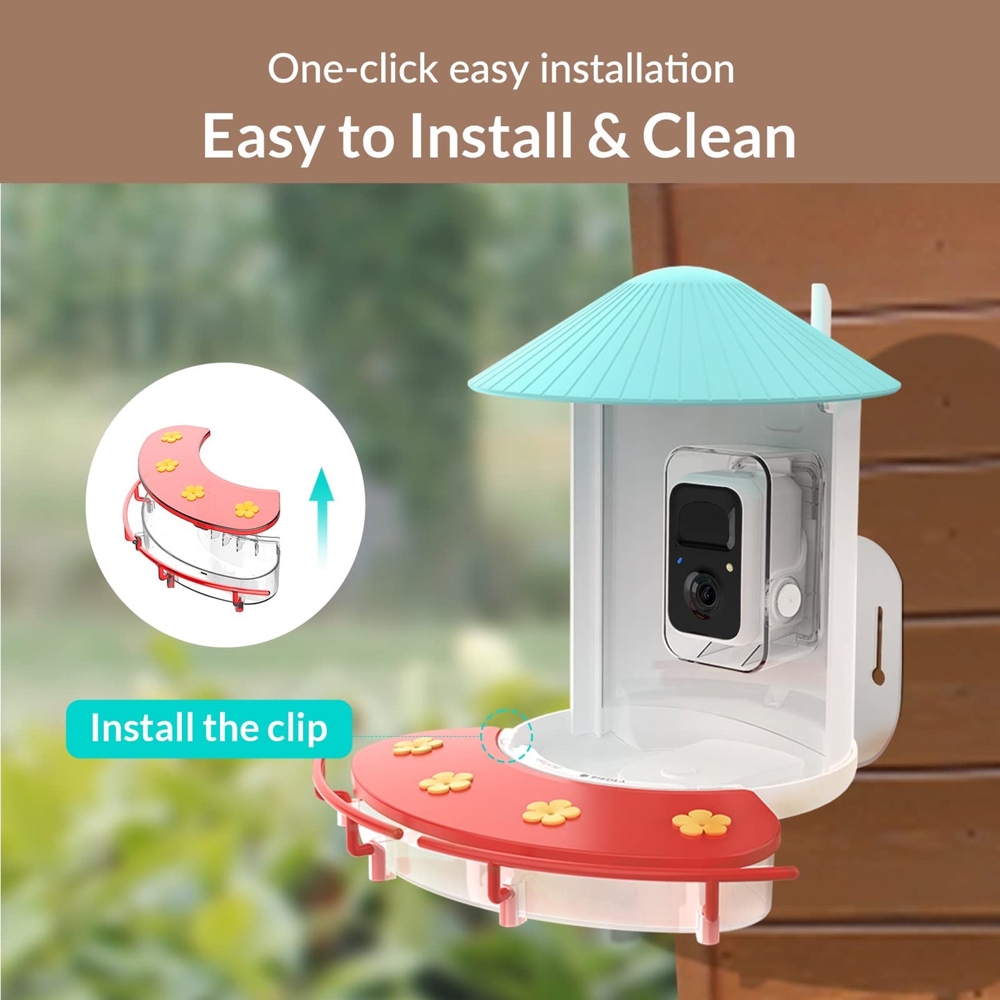 NETVUE by Birdfy Smart Bird Feeder with Camera & Hummingbird Feeder Perch, Attract More Bird Species