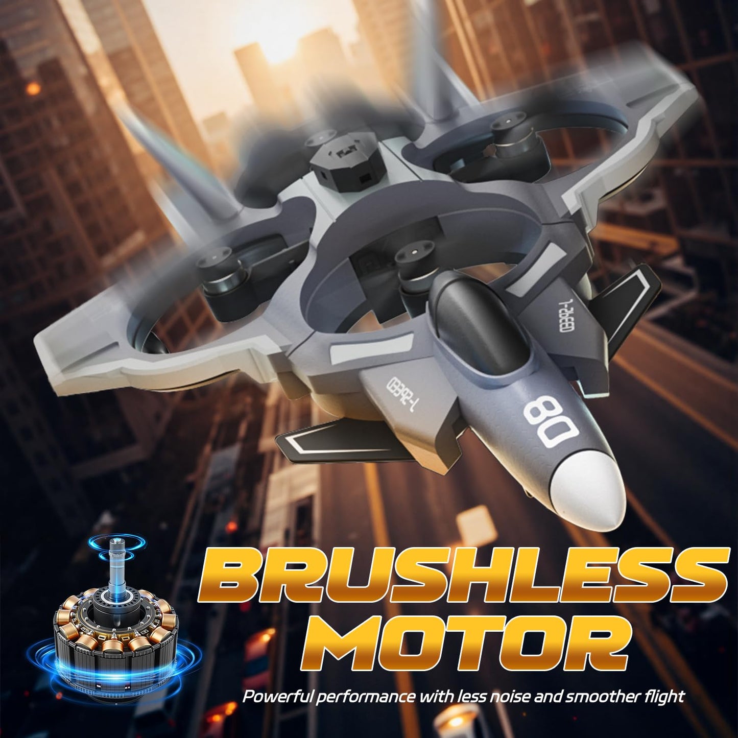 Snugzy RC Plane with Camera Brushless Remote Control with Screen 360° Flip Fighter Jet Toy for Kids 8-16 Airplane Toys Gifts for Kids and Adult