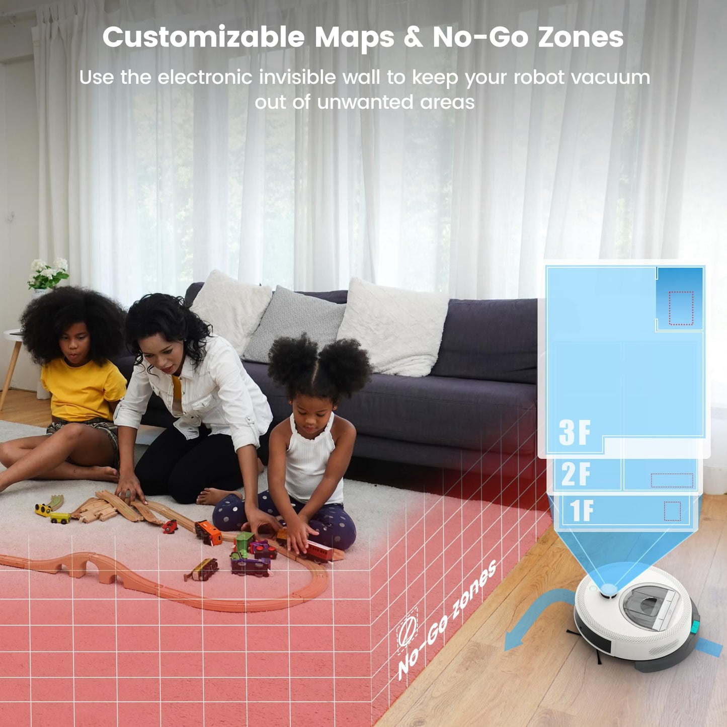 OKP Lidar Robot Vacuum and Mop Combo, 6000Pa Automatic Robotic Vacuum, Smart Mapping, 3.7 inch Thin, 150 Min Max, 5G WiFi/App/Alexa Control, Ideal for Pet Hair, Hardfloors, Carpets, Home(L6 Aqua)