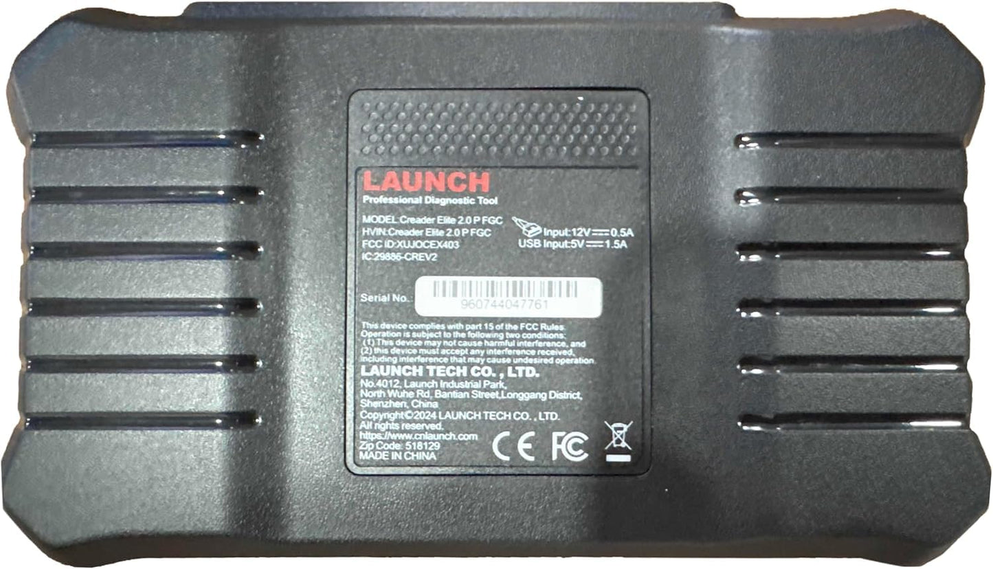LAUNCH X431 Creader Elite 2.0 PRO FGC OBD2 Scanner 2026, Full System Diagnostic Tool for F0rd, G.M, Chrysler, Bi-Directional Control, 100+ F.ree Resets, , AUTOVIN, ECU Coding, Lifetime F.ree Updates