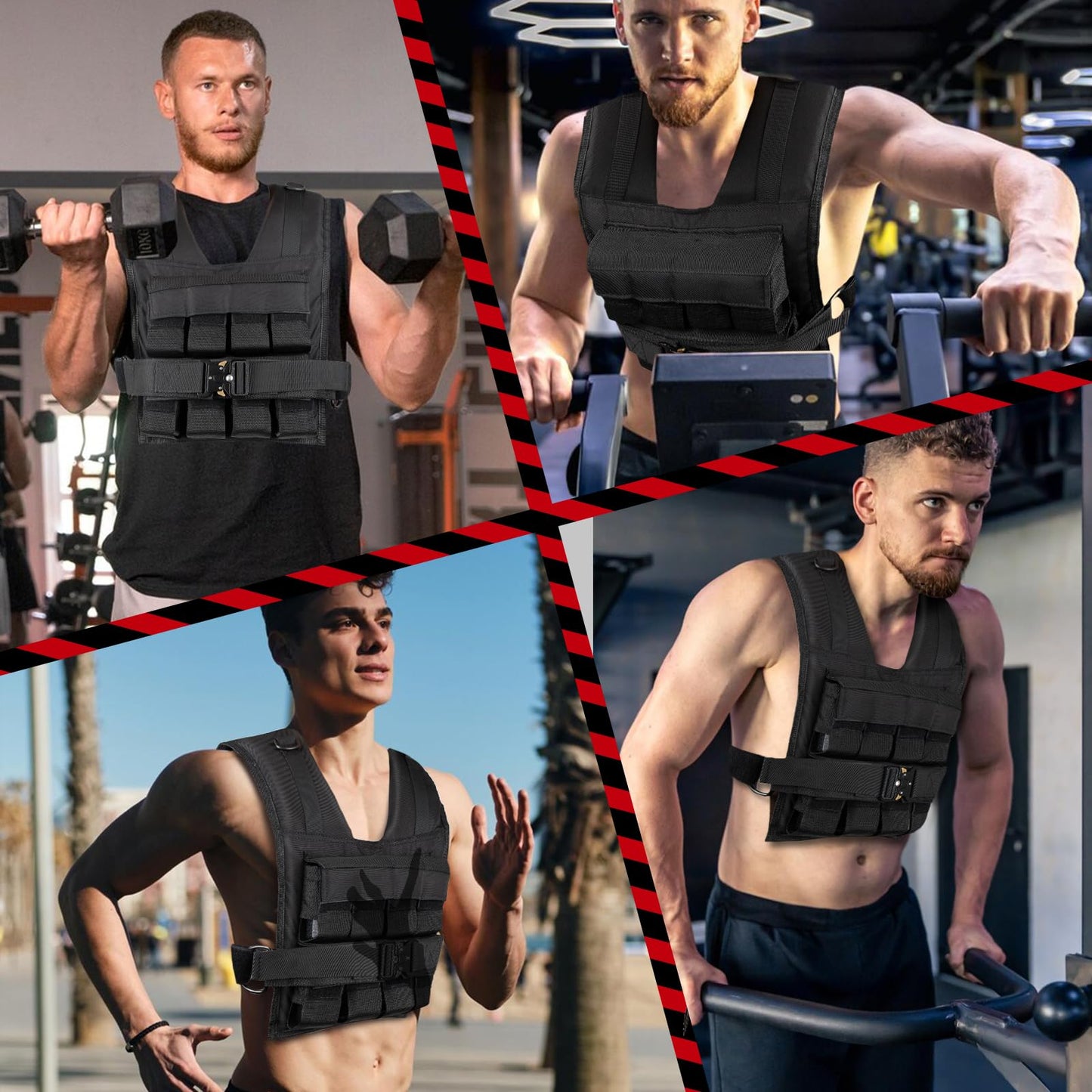 Weighted Vest Men 26lbs | 35lbs | 45lbs, Weighted Workout Vest With Removable Iron Weights, Weight Vest for Men and Women, Heavy Duty Weighted Exercise Vest for Strength Training Running Walking
