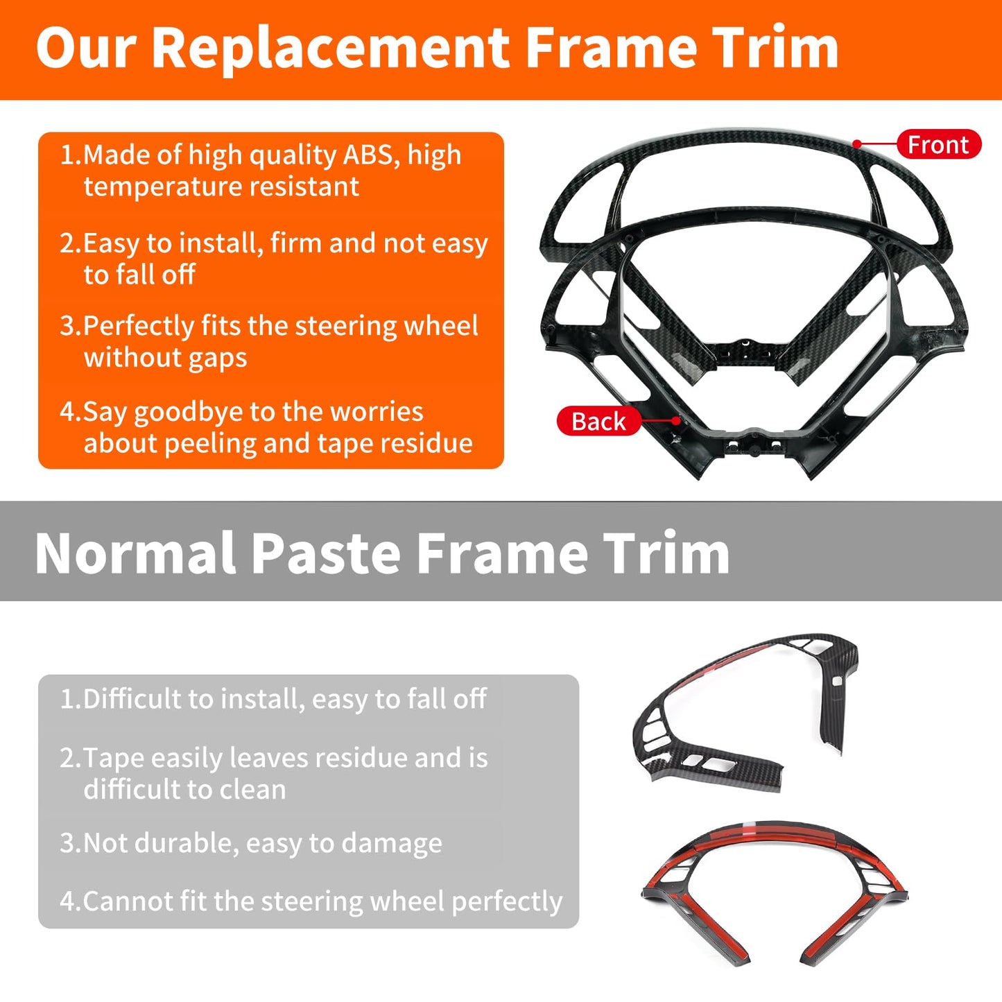JIANGGAI Hydro Dip Carbon Fiber Steering Wheel With Replacement Trim Fit for Infiniti G25 G35 G37 2007-2013 EX35 EX37 2008-2013