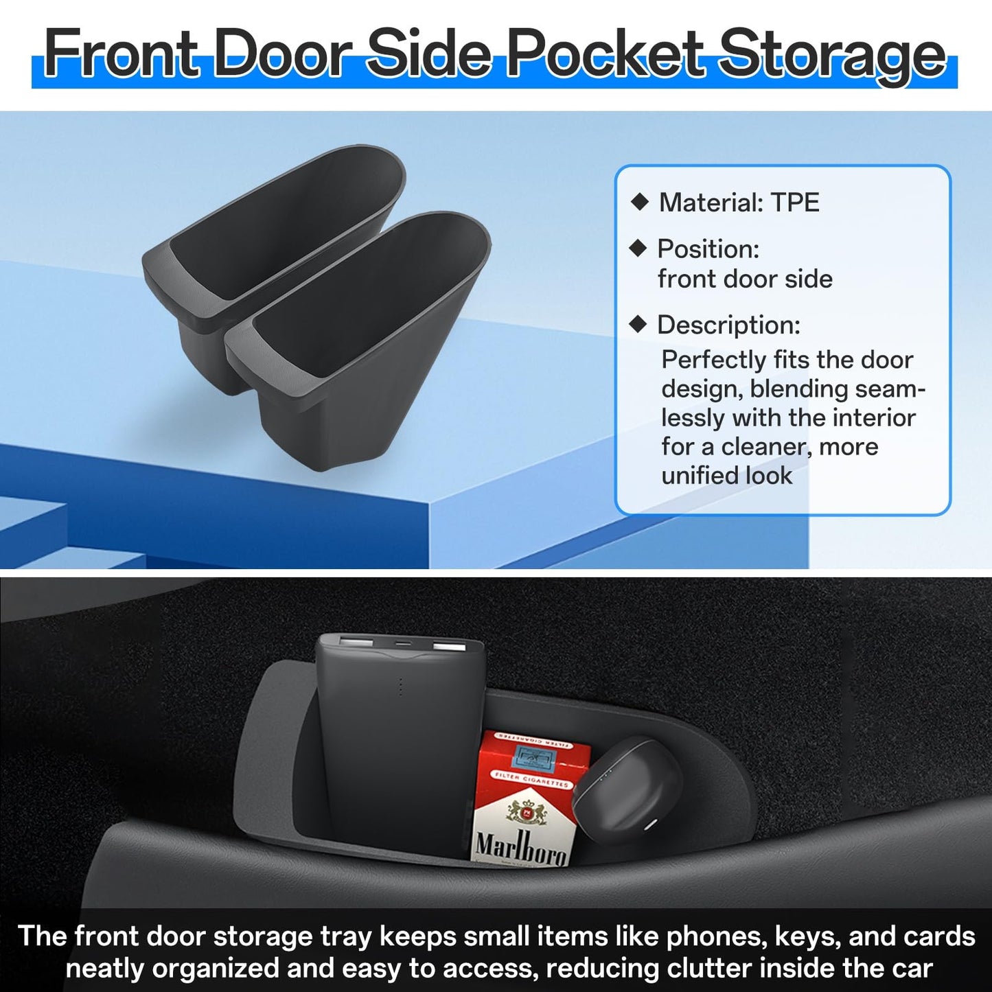 DGXWLLW 16PCS Organizer Tray Storage Box for Tesla Model Y Juniper 2025 2026 Premium Performance Accessories with Trunk Storage Bins Under Screen Tray Under Seat Box Trash Can Center Organizer Set