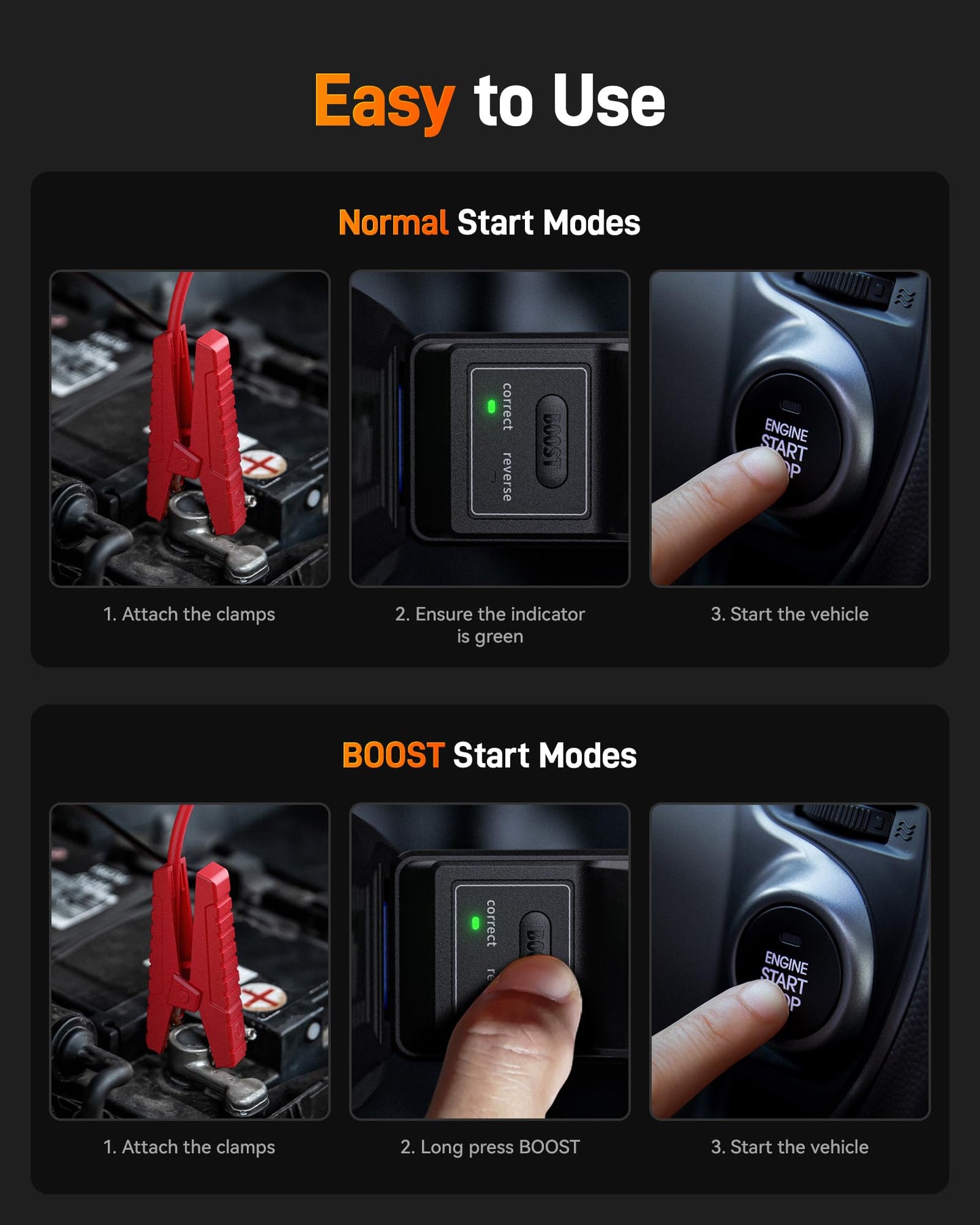 WOLFBOX 3000A Jump Starter with Air Compressor, 59.2Wh&160PSI Portable Car Battery Jump Starter with 65W Fast Charge, 12V Battery Pack (8L Gas 6L Diesel Engine) with Boost, Light and Jumper Cables