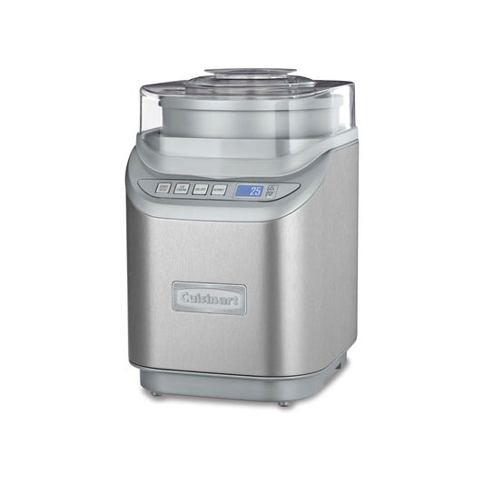 Cuisinart Ice Cream Maker Machine, 2-Quart Stainless Steel Frozen Yogurt, Gelato, Sorbet, Ready in 20 Minutes, LCD Screen and Timer, ICE-70P1