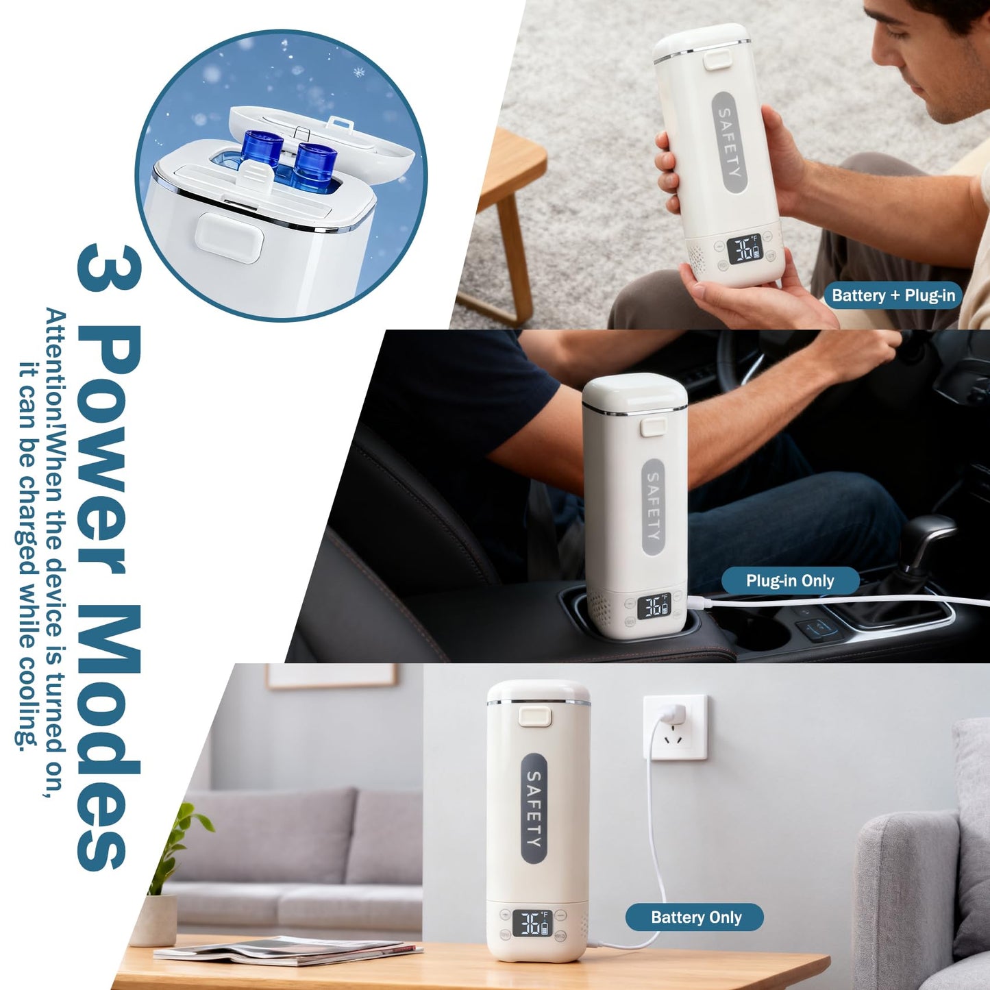 Rechargeable Insulin TSA Approved Cooler, Electric Portable Medication Cooler with USB Charging,1–6 Pens Keeps at 35–68°F