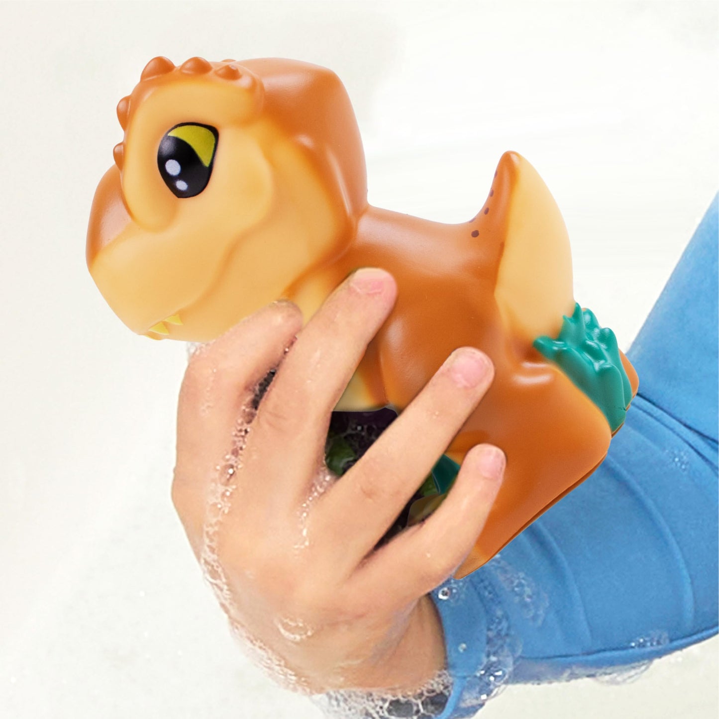 NBC Universal Jurassic World 5 Piece Jumbo Squirter Bucket - Bath Toys for Baby and Toddlers - Includes Organizer Bucket - Store Bath Time Water Toys