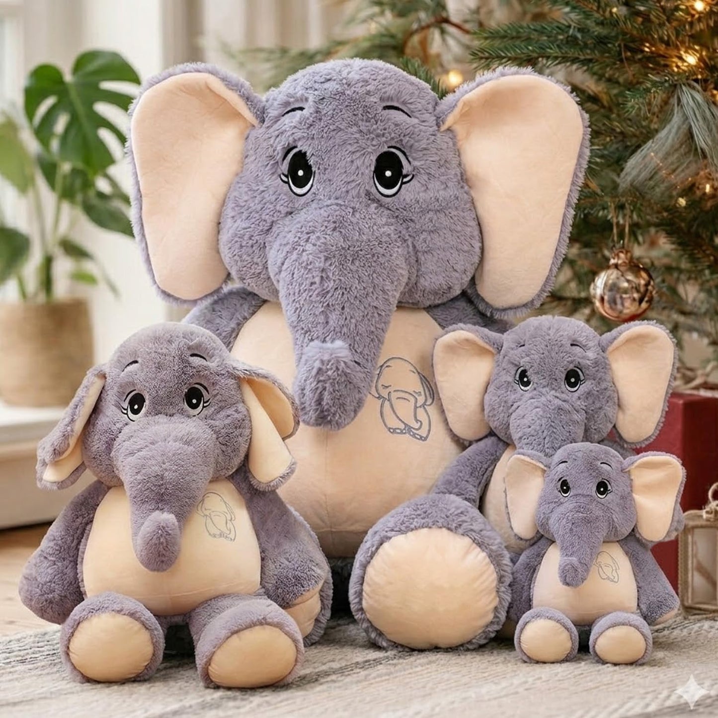 GailiMaiYa Elephant Stuffed Animal Big 15'', Soft Huggable Elephant Plush Toy, Perfect for Kids & Adults, Gift for Birthday, Mother's Day, Christmas