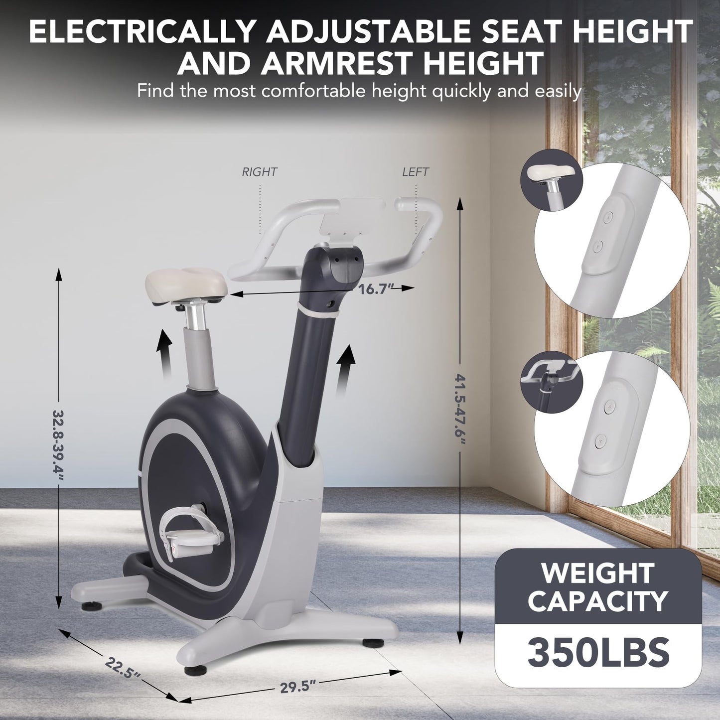 Exercise Bike, Programmable 36 Levels Magnetic Resistance Exercise Bike with 350 Lbs Weight Capacity, Smart Indoor Cycling Bike for Cardio Workout and Cycle Training