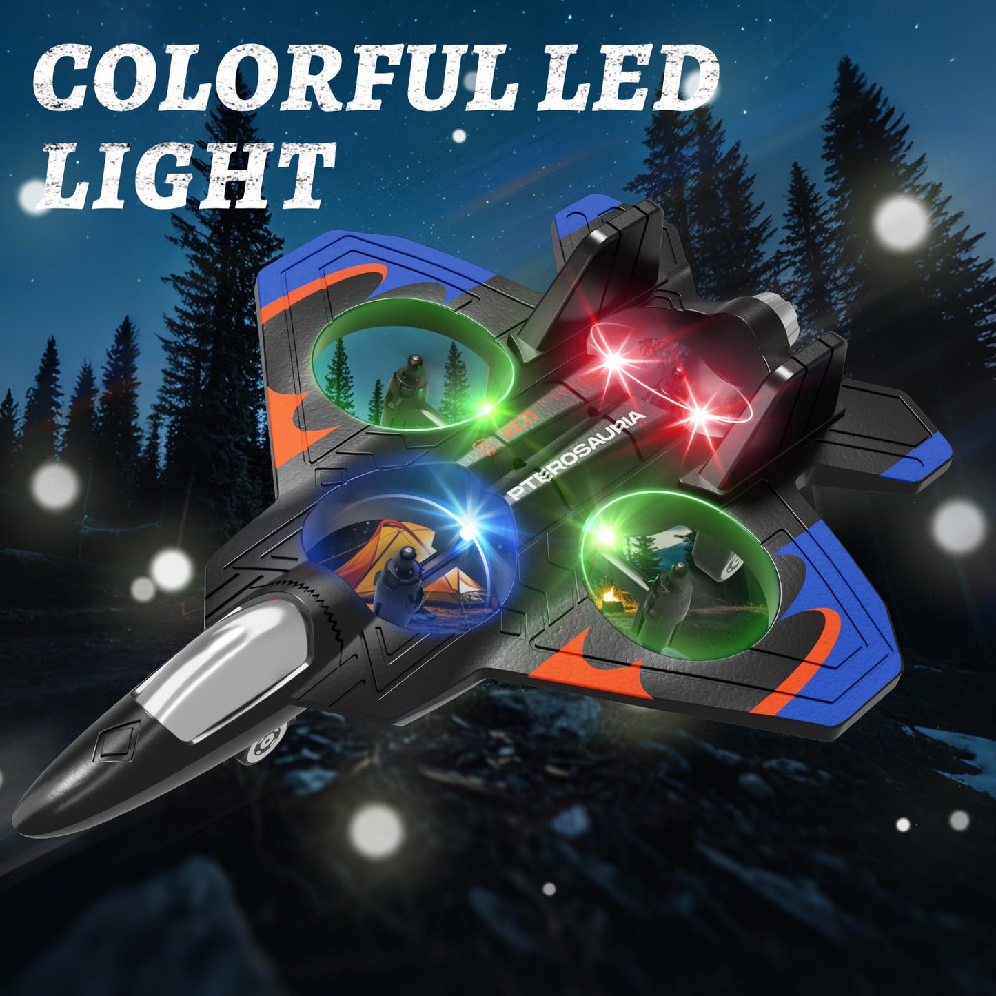 Tubokoro Foam Remote Control Airplanes RC Planes for Kids Adults, RC Airplane Fighter Jet with Light, 360° Flip Fighter Jet Toys, Stunt Roll, Airplane Toy Gifts for Kids Boys