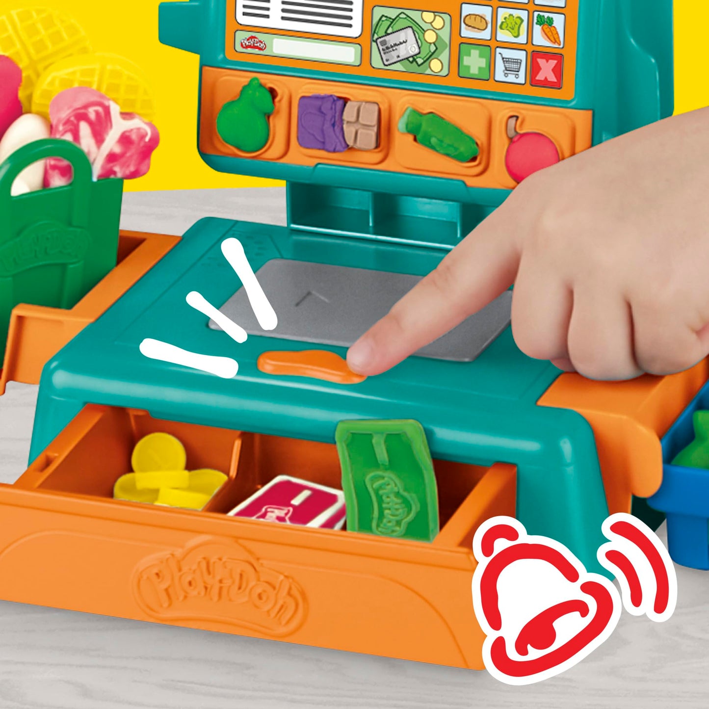 Play-Doh Cash Register Toy, 23 Play Food Accessories, Easter Gifts for Boys and Girls, Kids Arts & Crafts 3+ (Amazon Exclusive)