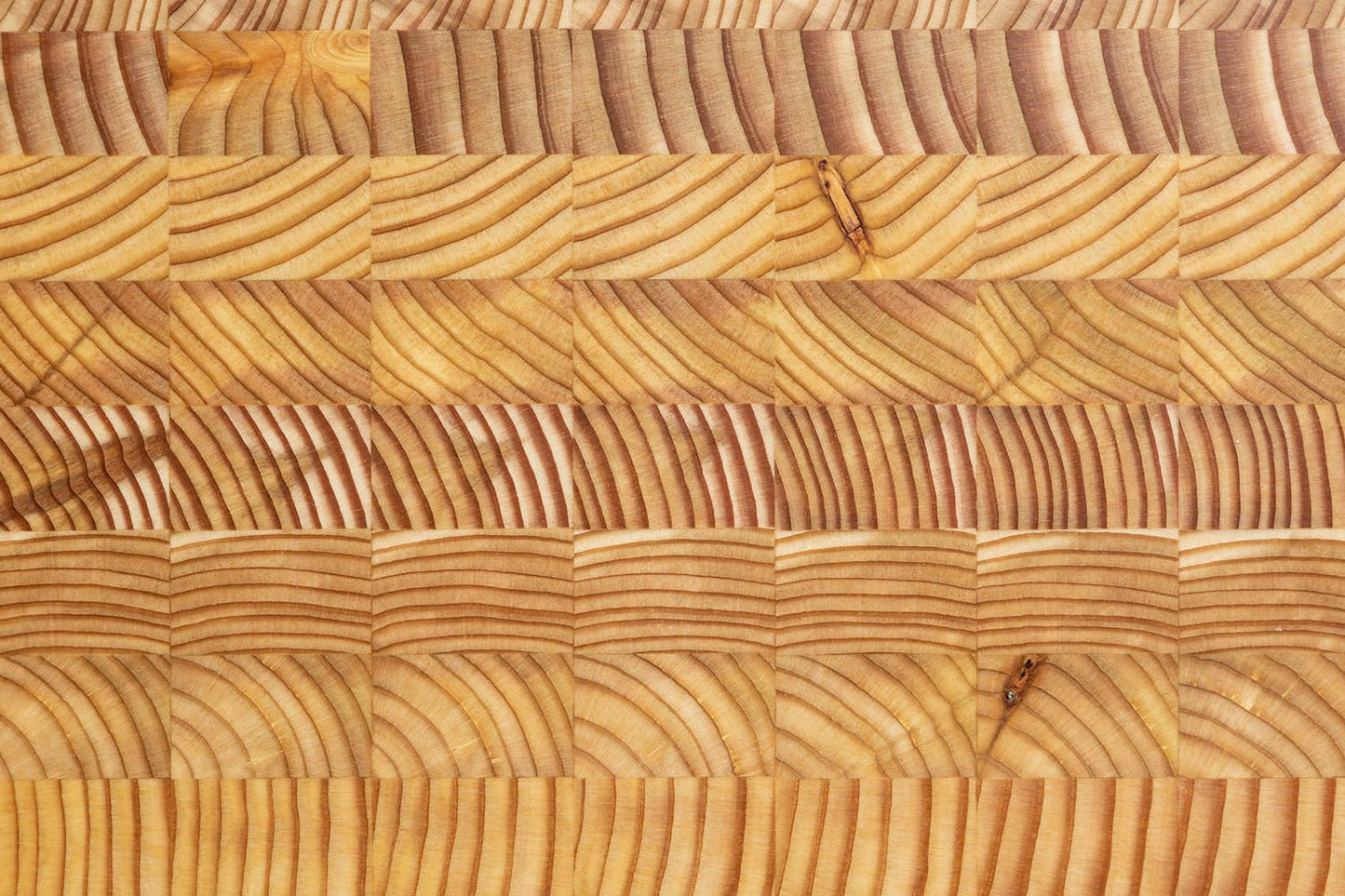 Larch Wood Canada End Grain One Hander Large Cutting Board, Standard Line, Handcrafted for Professional Chefs & Home Cooking, 15" x 9-1/2" x 1-1/4"