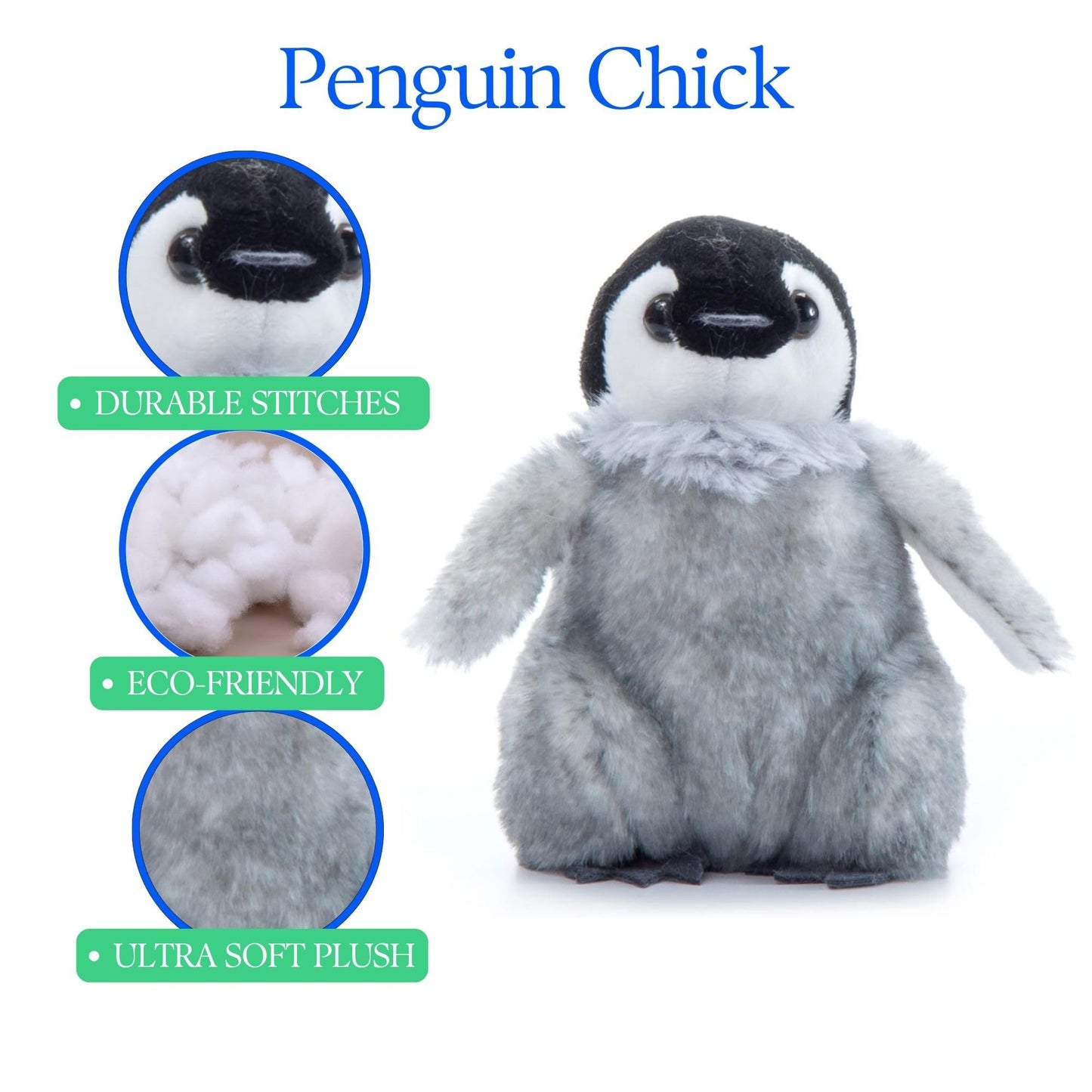 The Petting Zoo Penguin Chick Stuffed Animal Plushie, Gifts for Kids, Wild Onez Sealife Animals, Penguin Plush Toy 9 Inches