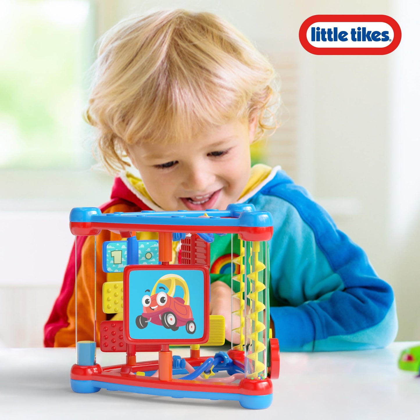 Lollipop Little Tikes Activity Triangle Toy, 5-Sided Baby Toy, Montessori Toy, Bright & Simple to Grasp for Small Hands, Fun and Educational for Toddler