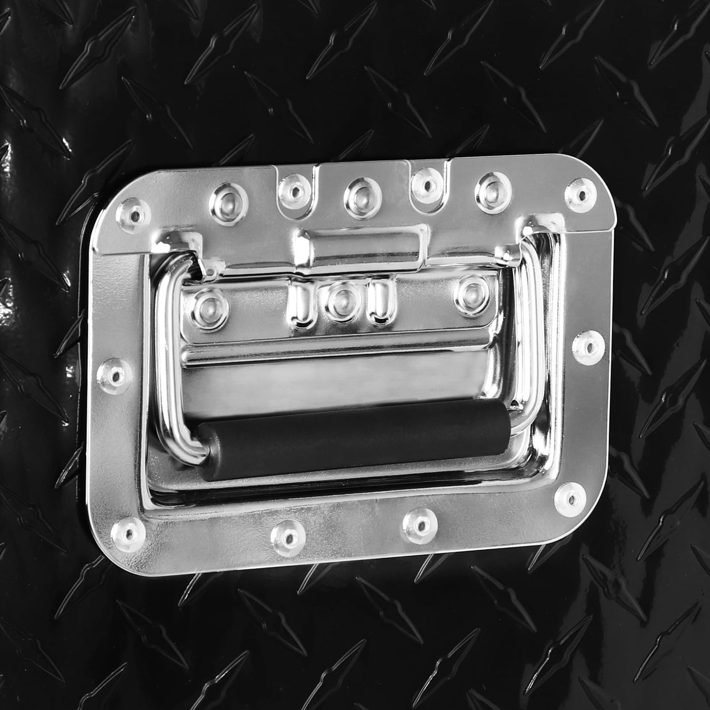 FORWODE 39 Inch Truck Bed Tool Box, Aluminum Heavy Duty Trailer Tool Box for Pickup Truck Bed RV, Toolbox Storage box with Handle and Lock - Black