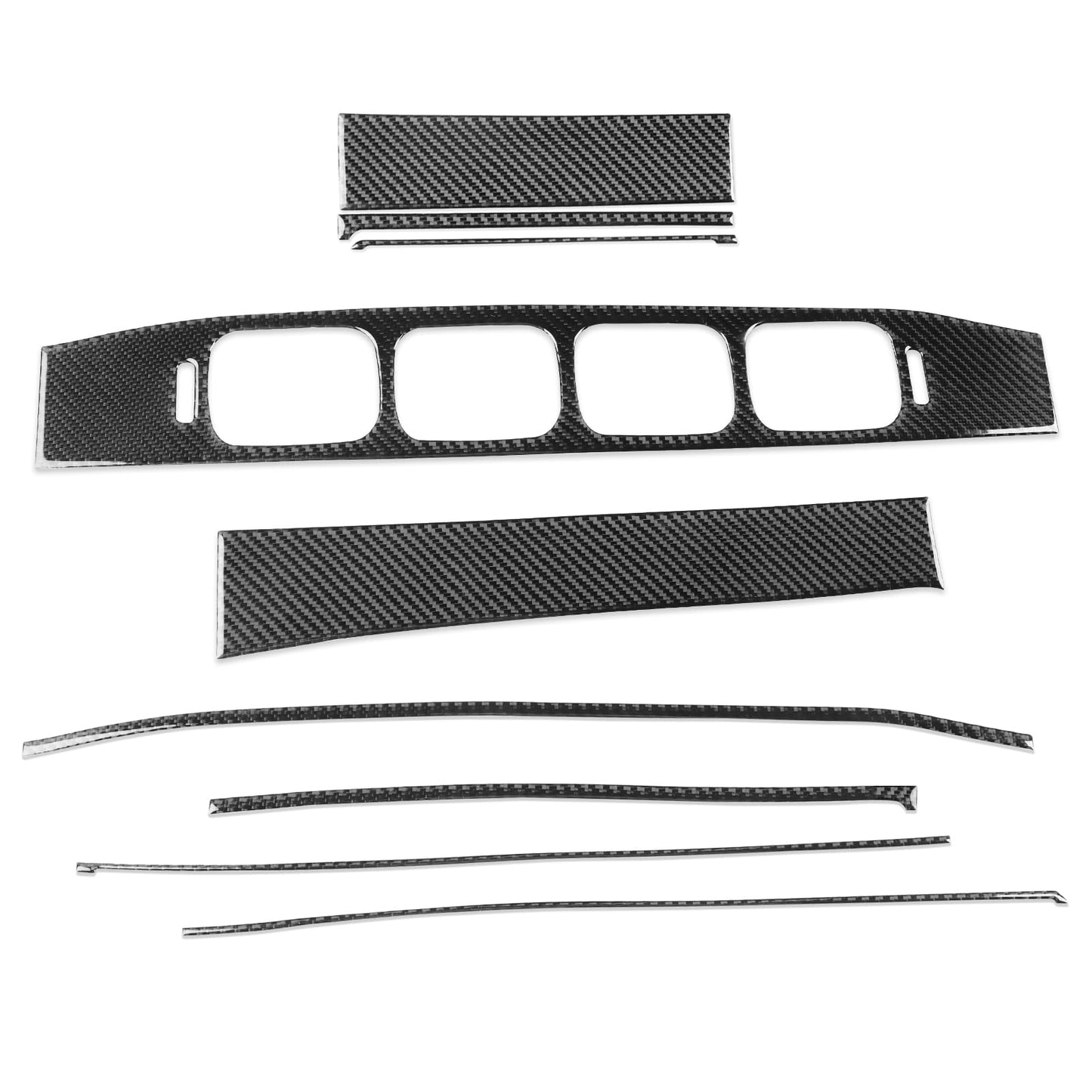 NVCNX Carbon Fiber Accessories for Mercedes Benz GLE 350 450 450e 580 53 63 S AMG/GLS 450 580 63 AMG 2020 2021 2022 2023 2024 2025 2026 Dash Panel Cover Interior Trim Thick Overlay Sticker Decal 9PCs