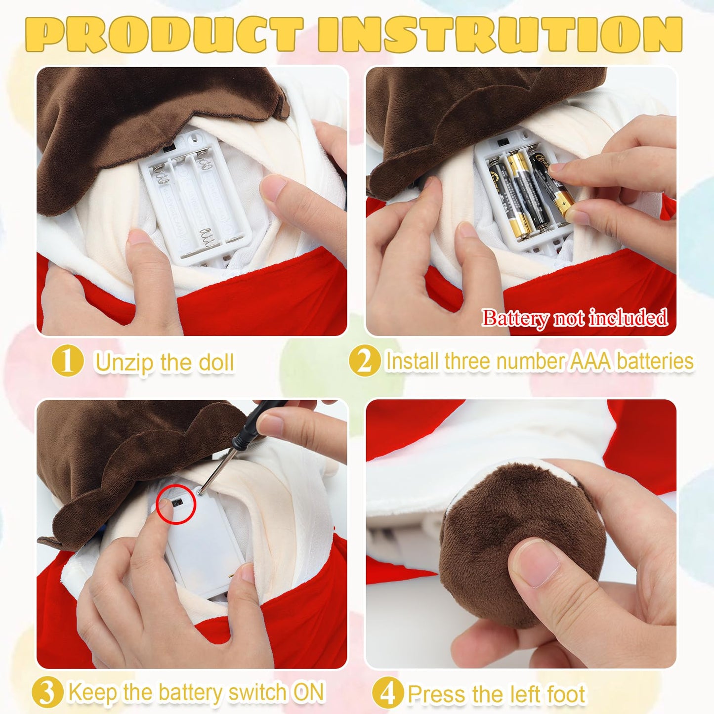 Yelakey Soothing Jesus Plush Toys with Light & Sound, 15" Jesus Stuffed Breathing Plushy Doll, Christian Catholic Religious Plushie Christmas Easter Gifts for Kids Baby (Red)