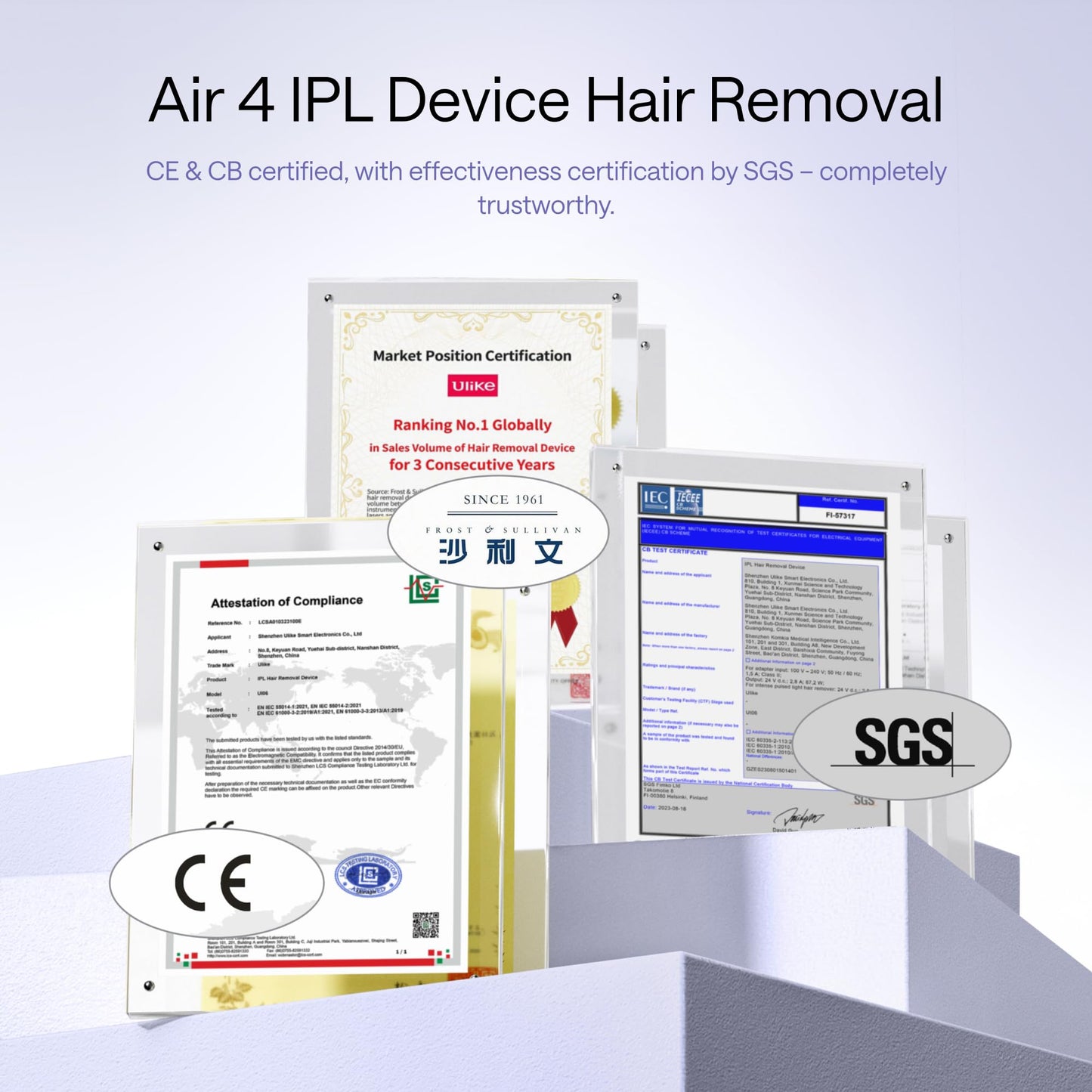 Ulike Laser Hair Removal Device Air 4 Ipl Gift for Women and Men, Ice Cool and Permanent Hair Reduction for Nearly Painless, USHR Mode Hair Removal in 10mins from Home