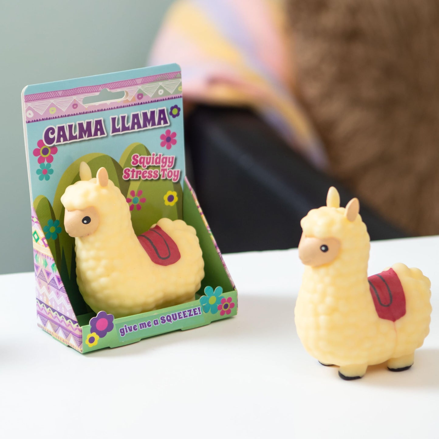Boxer Gifts Calma Llama Stress Relief Toy | Unique Stress Balls for Adults & Teenagers - Animal Squishy Fidget Toys for Anxiety - Cool Desk Accessories | Cute Stocking Stuffer Llama Gifts