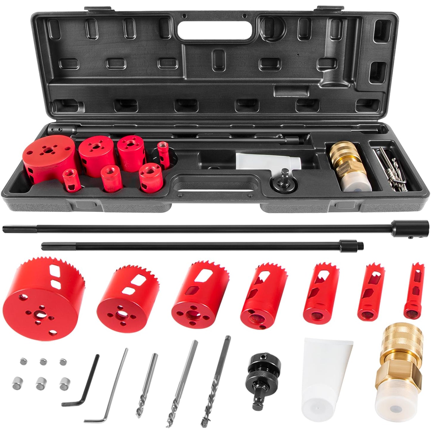 08350 DM3MECH Mechanical Hot Tapping Machine Kit for NPT with Hole Saws and Arbor, Fits 3/4-4-inch Valves, 300 psi Pressure Rated