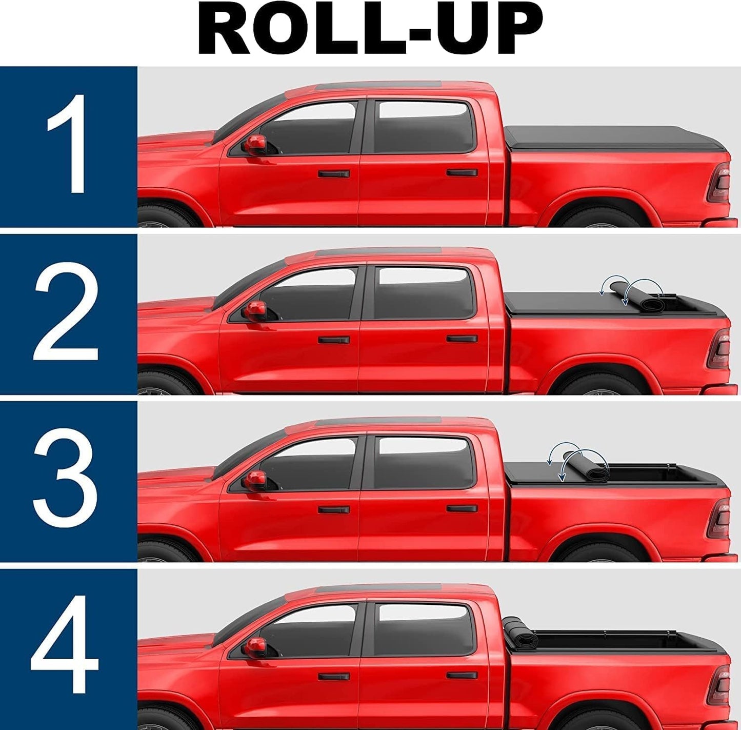 MOSTPLUS Roll-Up Soft Vinyl Truck Bed Tonneau Cover Compatible with 2022 2023 2024 2025 Toyota Tundra Styleside 5.5FT-66.7 inch