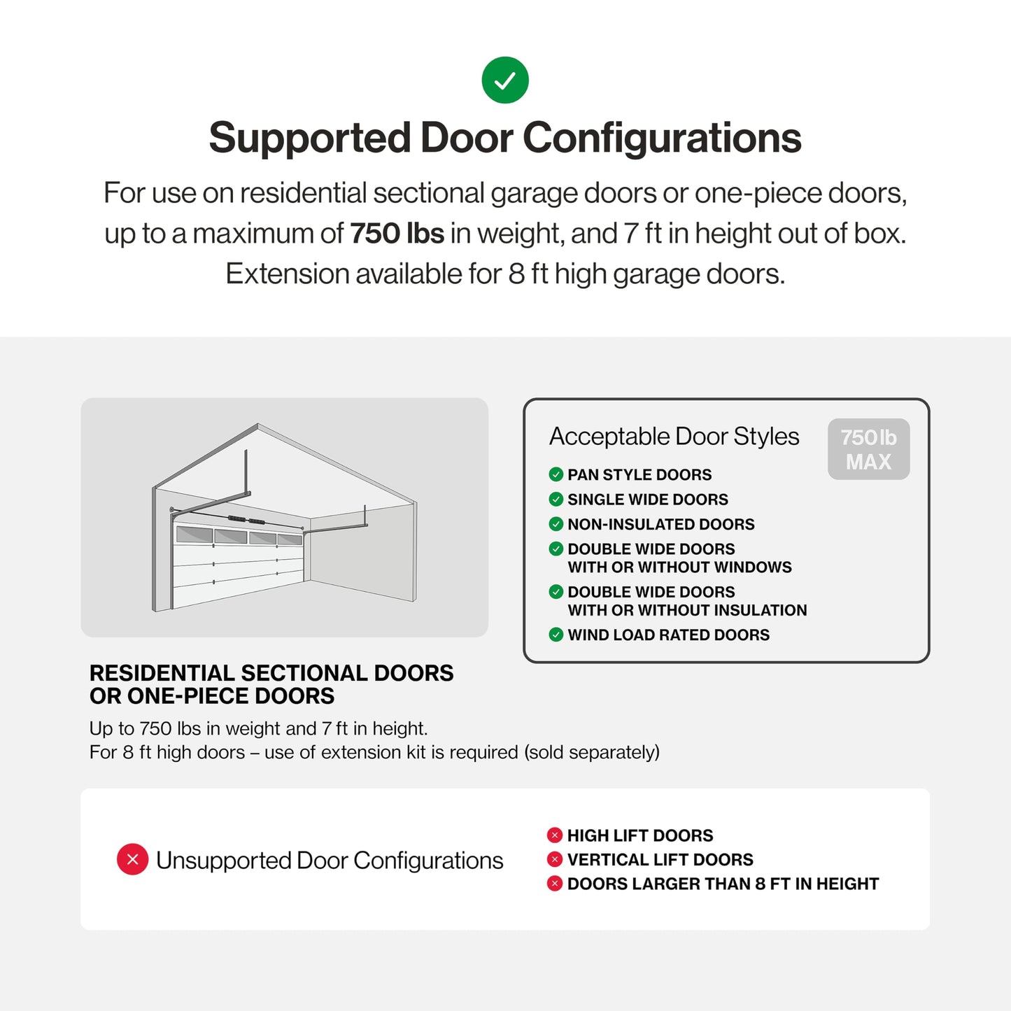 Genie SilentMax 1000 Garage Door Opener - Ultra-Quiet Belt Drive - Includes two 3-Button Pre-Programmed Remotes, Wall Console, Wireless Keypad, Safe T-Beams - Model 3042-TKH, 140V DC Motor