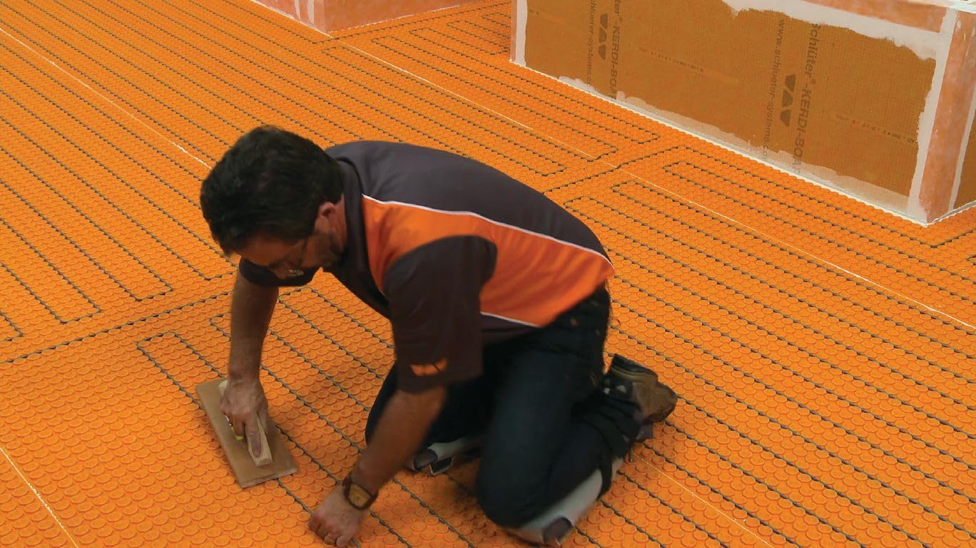 Schluter Ditra-Heat-E-HK Electric Floor Heating Cable Kit with Temperature Sensors - Ideal for Interior Tile Floors - Minimal EMF, Twisted Pair Cables, 120V, 372.2 Feet - DHEHK120113