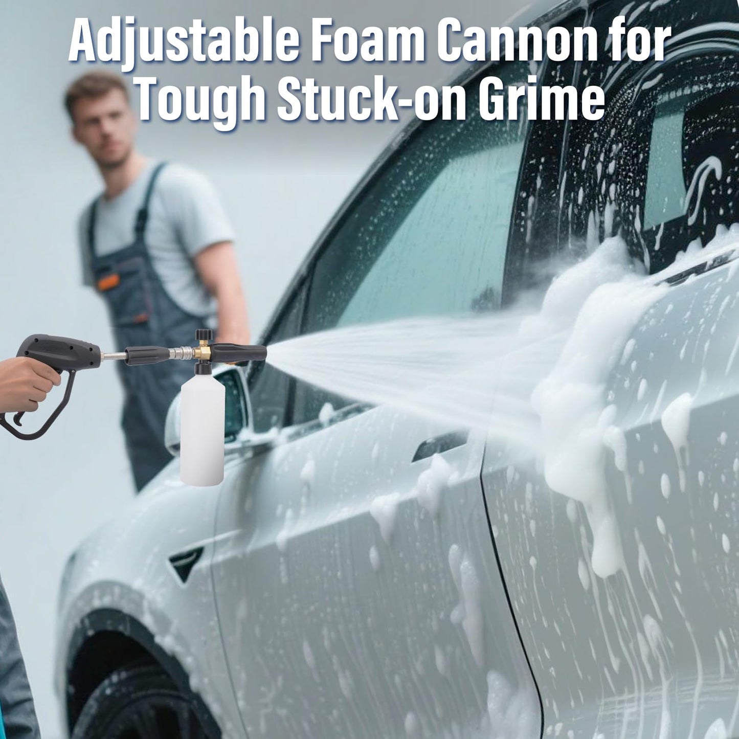 Pressure Washer, Power Washer with nozzles, Connect Nozzles,GFCI Power Cord,Foam Cannon for Cars/Fences/Driveways/Patios/Homes