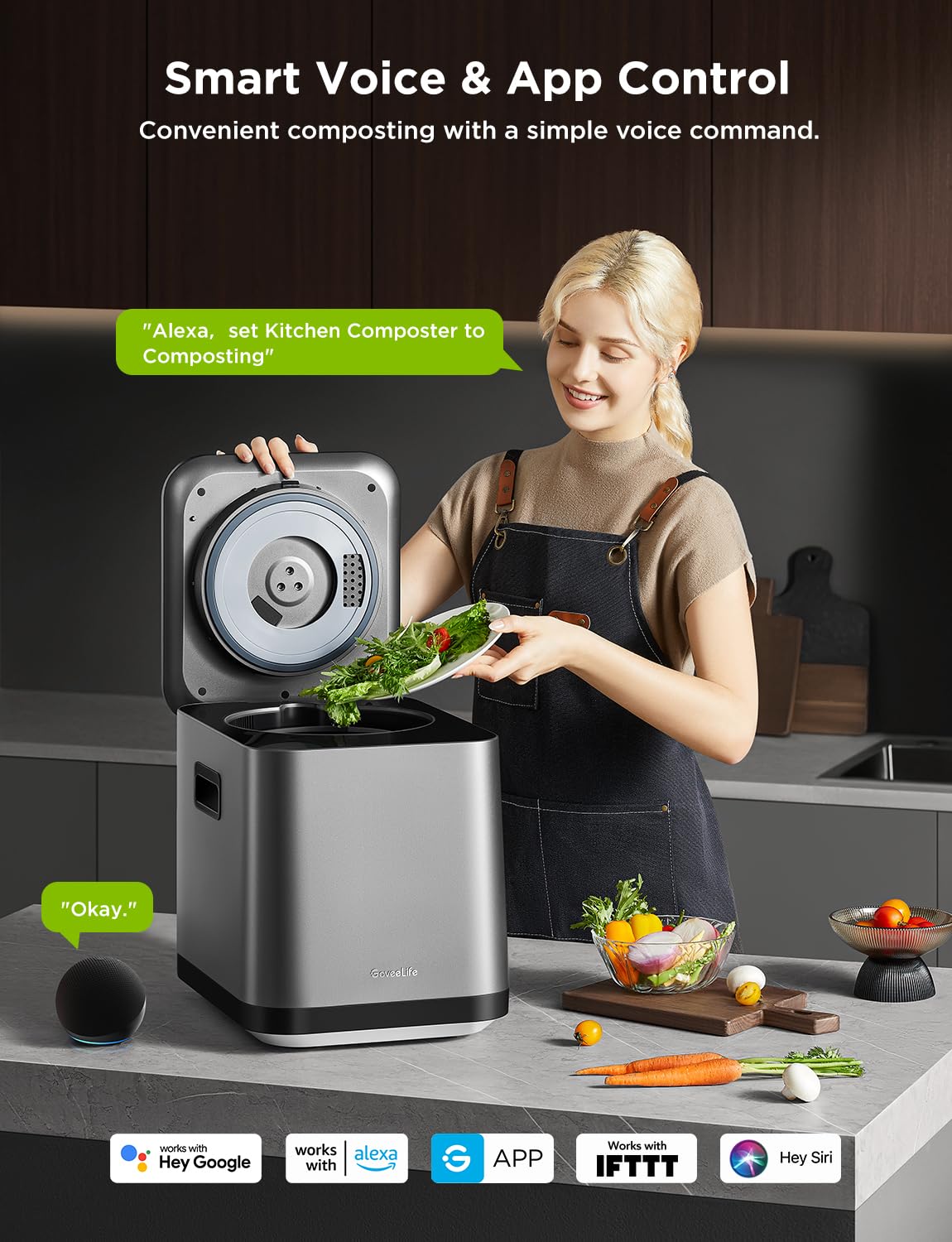 GoveeLife Wireless Meat Thermometer Bundle with Smart Electric Composter
