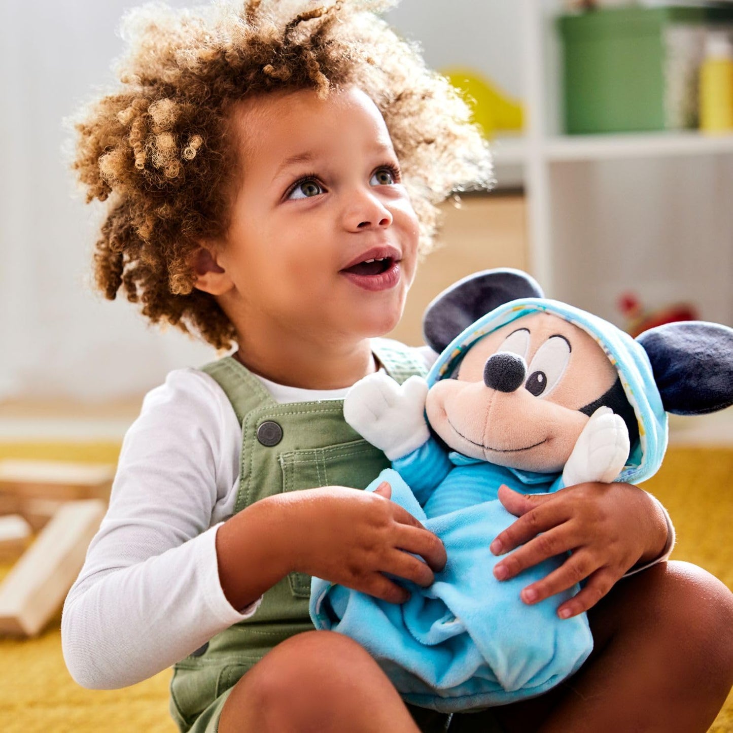 Disney Store Official Mickey Mouse Plush with Blanket Pouch - Disney Babies Plushy in Baby Swaddle - Toy for Those who Love Plush Figure Toys, Cute Plushies, & Baby Stuffed Animals - Small - 11½"