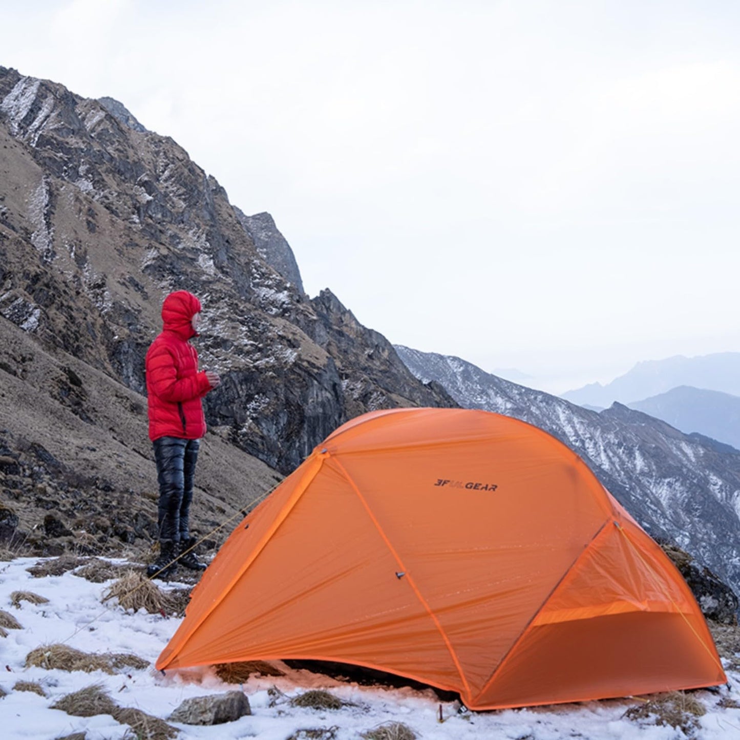 3FULGEAR Backpacking Tent, Floating Cloud 2 Easy Setup 2 Person 3/4 Season Ultralight Tents Waterproof Windproof Double Layer Lightweight Outdoor Tent for Camping, Hiking, Hunting, Survival